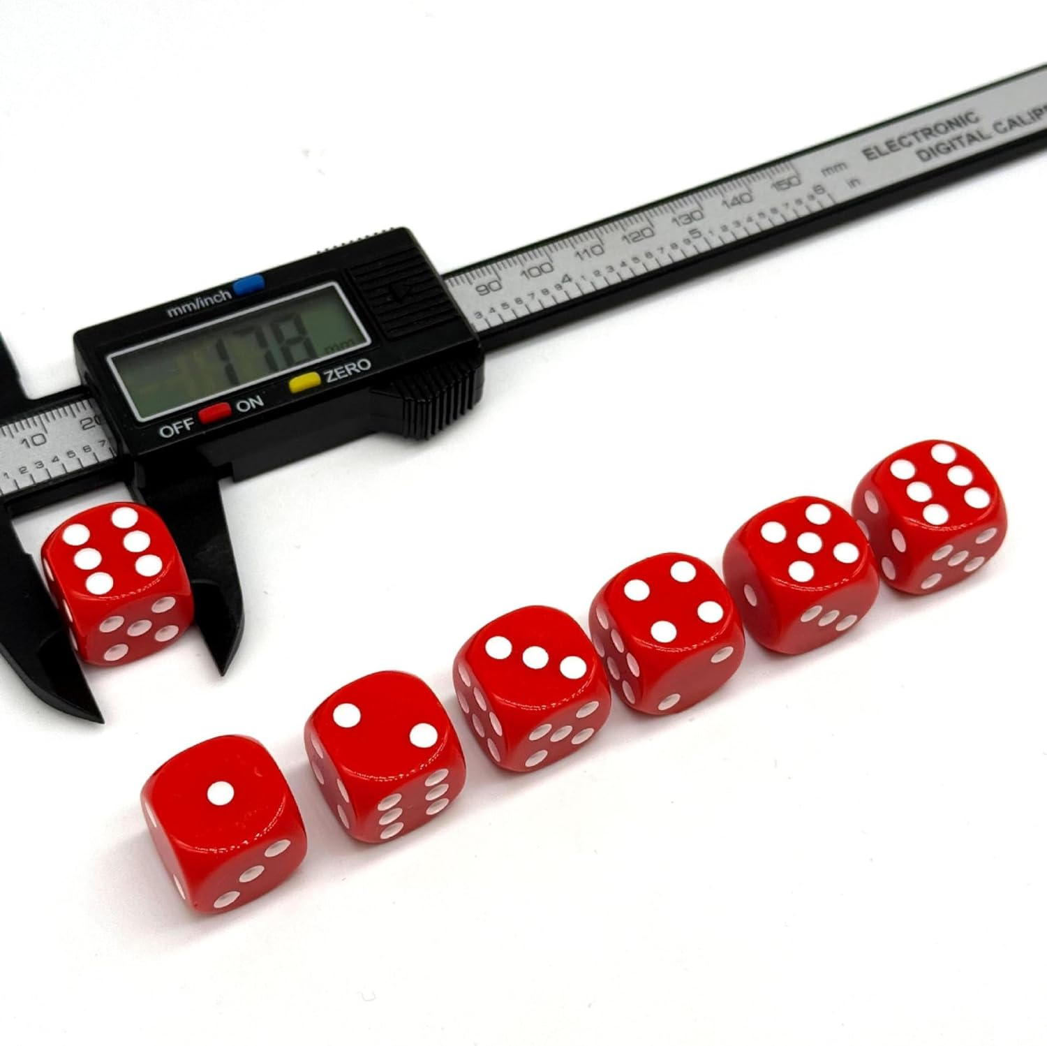 10PCS Acrylic Dices 6 Sided Dice Set for Bar Games Standard Dices for Party Math Learning Glow Playing Dice (Red)