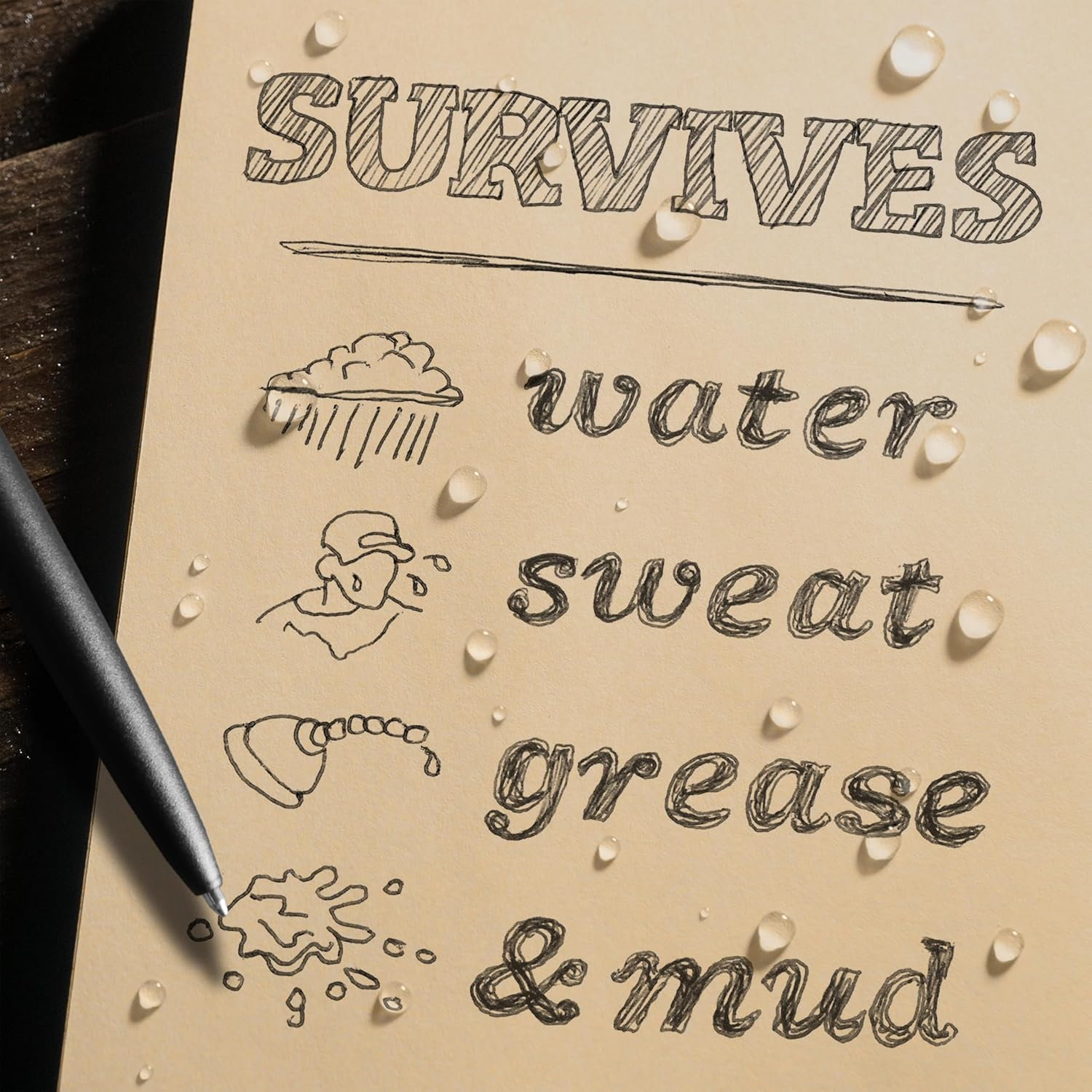 Rite in the Rain Weatherproof Binder Kit: Tan CORDURA&reg; Cover, Binder, 50 Sheets Universal Loose Leaf, Weatherproof Pen (No. 9200T-KIT) - Multicam image number 2