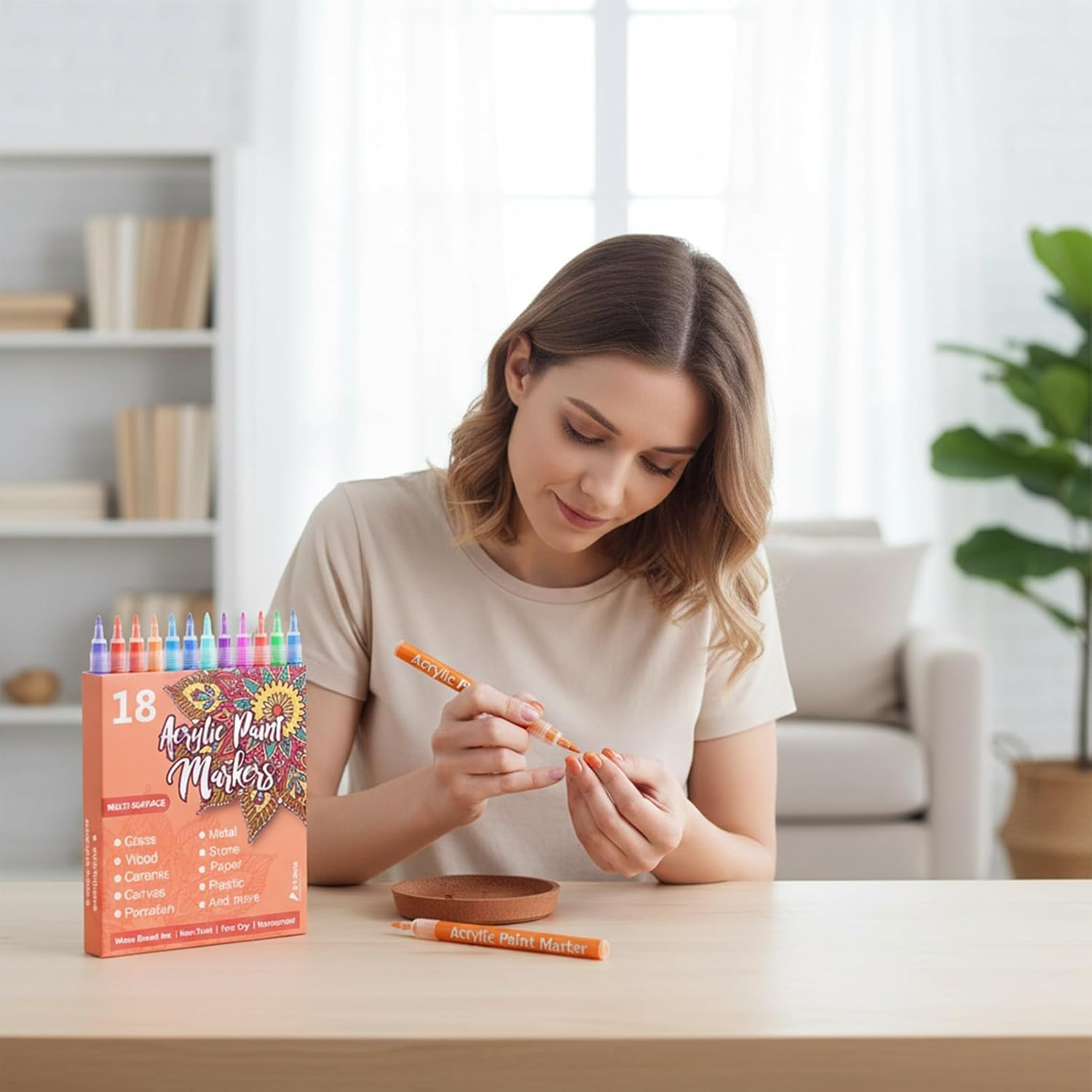 Nail Polish Pens - Quick-Drying Waterproof Fine Tip,0.5Mm Nail Doodle Pens Painting Tools - for Women Kids Teens Adults Beginners Drawing Painting Dotting Crafts Salon Home - 24 Colors image number 3