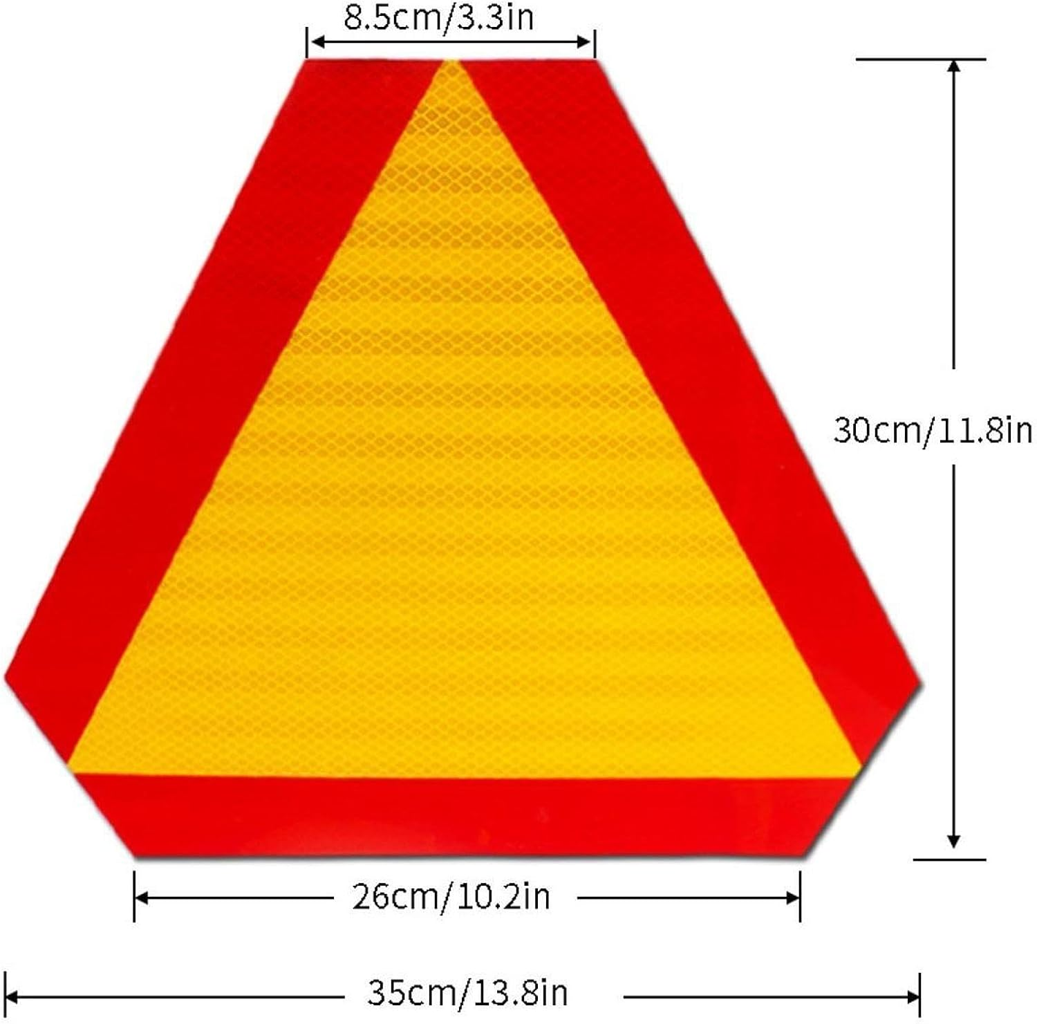 Slow Moving Vehicle Sign Slow Sign Warning Triangle Replacement Sturdy Sun Protection Reflector for Accessory Tractor, Yellow image number 1
