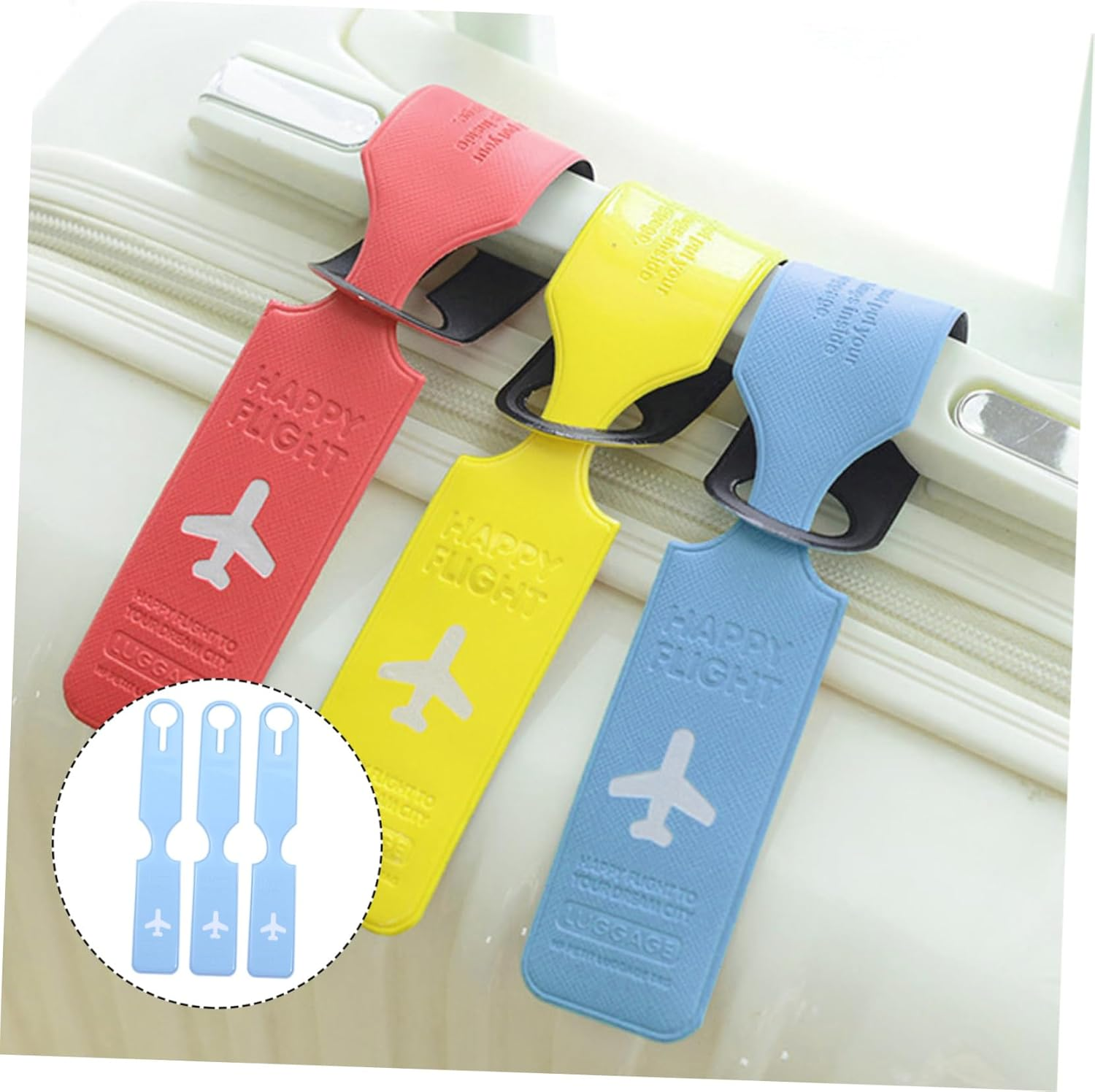 CONGARTENO 6Pcs Luggage Tracker Baggage Tag Travel Suitcase Tag Id Labels Portable image number 6