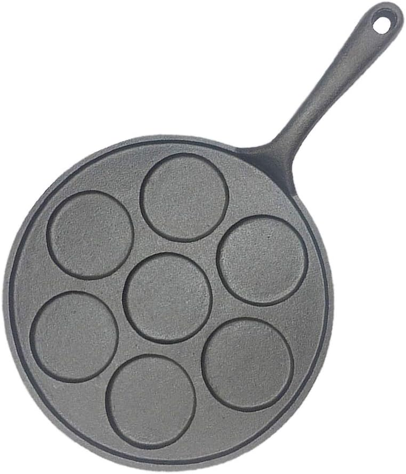 SOGA 23Cm Cast Iron Takoyaki Fry Pan Octopus Balls Maker 7 Hole Cavities Grill Mold image number 3