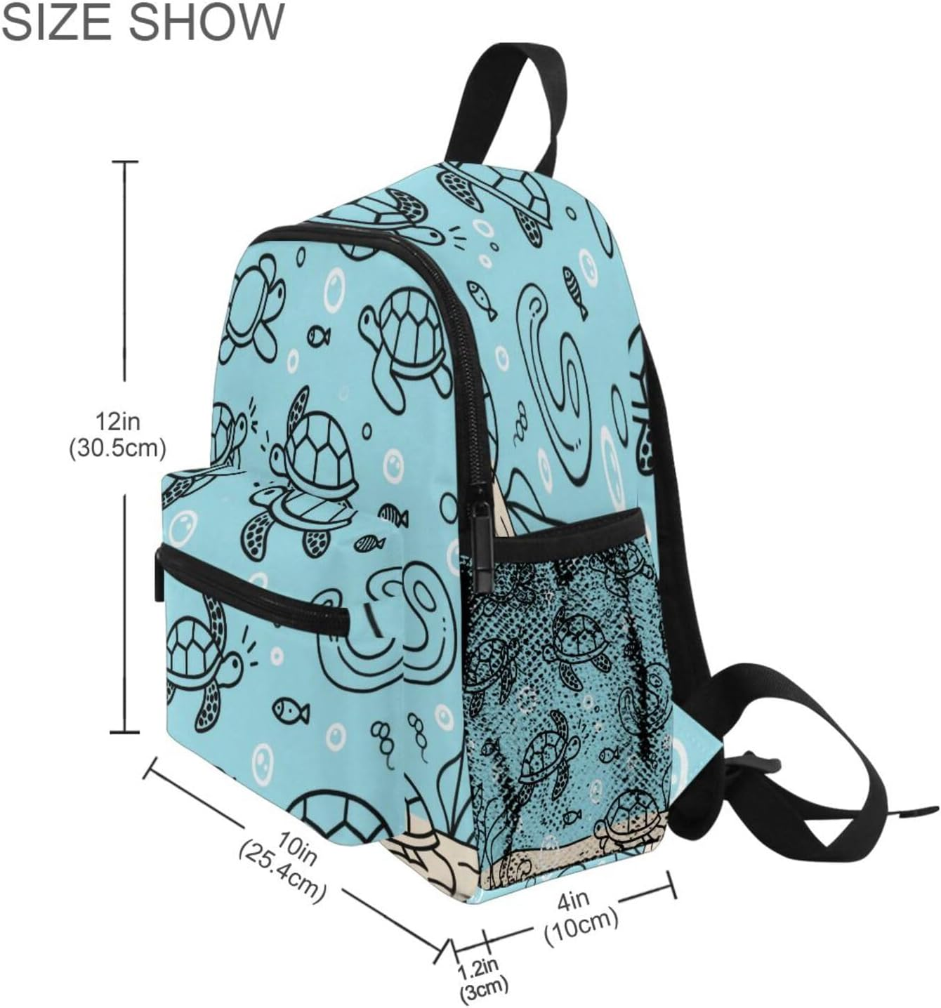 Miaozhen Blue Ocean Turtle Kids Backpacks for Boys Safety Books Bag with Name Tag for Girl Bulto Para Ni?Os image number 6
