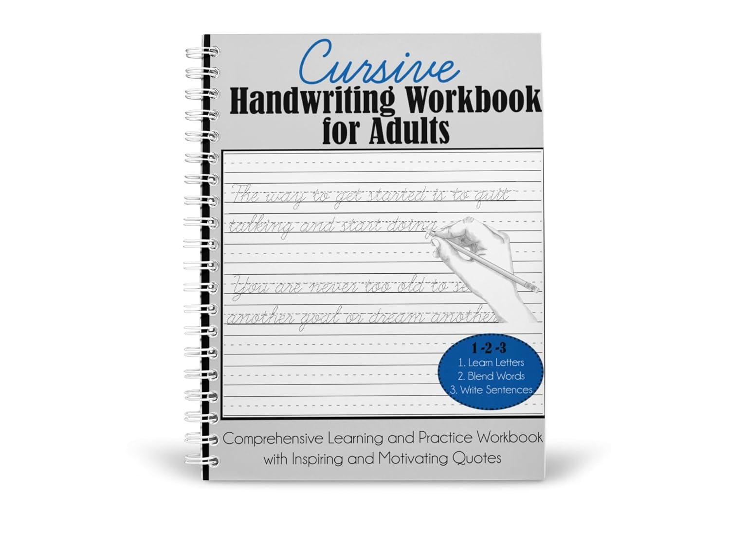 Cursive Handwriting Workbook for Adults: Comprehensive Learning and Practice Workbook with Inspiring and Motivating Quotes image number 2