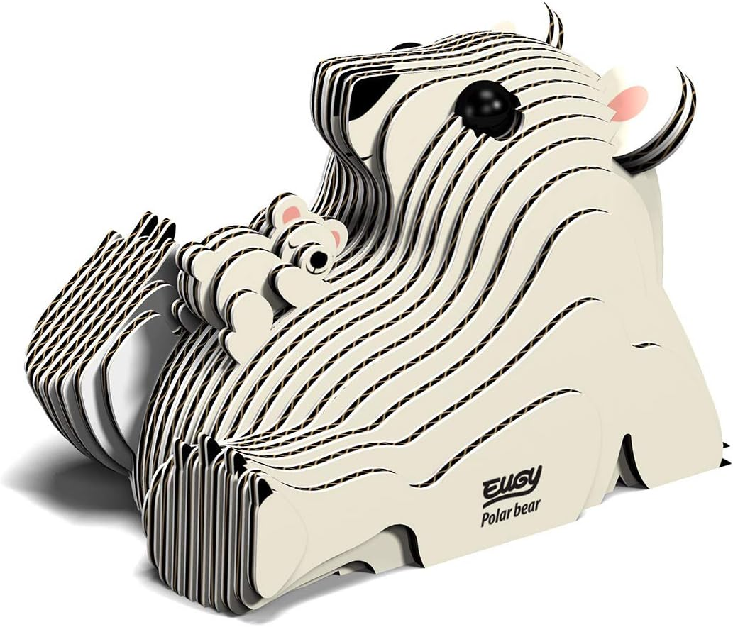 EUGY 052 Polar Bear 3D Puzzle - 30 Piece Eco-Friendly Educational Toy Puzzle for Boys, Girls & Kids Ages 6+ image number 2