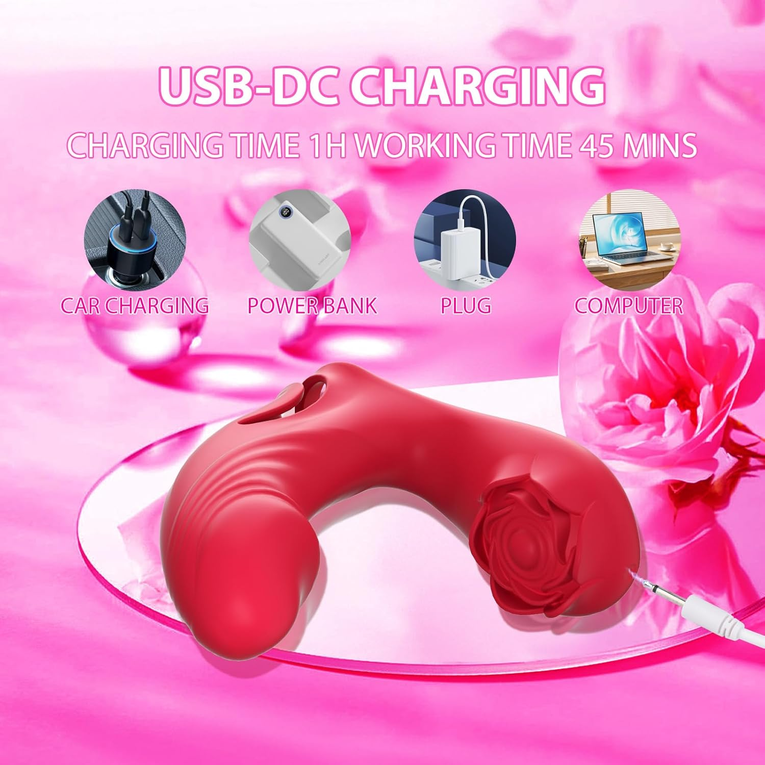 Finger Vibrator Adult Sex Toys for Women, Adult Toys with 9 Vibrations + 9 Flapping & Heating Function Clitoral G-Spot Nipple Vibrators, Sexual Pleasure Tools for Women Mini Vibrator Couples Sex Toys image number 1