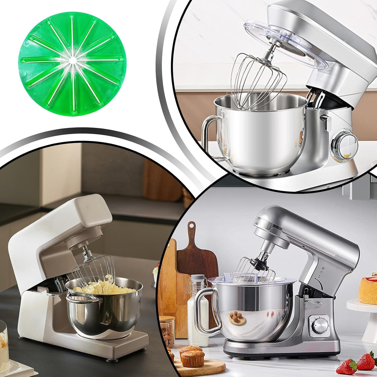 Stand Mixer Attachment - Kitchen Accessories - Stand Mixer Mixing Head Baffle - for Home Dormitory Hotel Apartment Businesses Rental Cafe Bakery image number 1