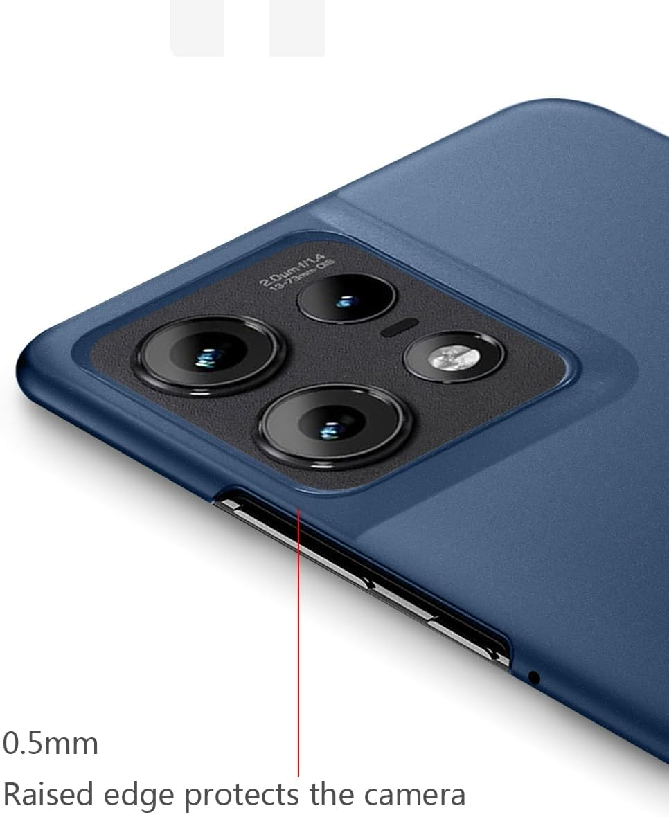 Bastmei Case for Motorola Moto Edge 50 Pro, Ultralight Ultra Thin Scratch-Resistant Non-Slip Camera Protection Matte Texture Hard PC Mobile Phone Case Cover for Motorola Edge50 Pro 6.7 Inch (Blue) image number 2