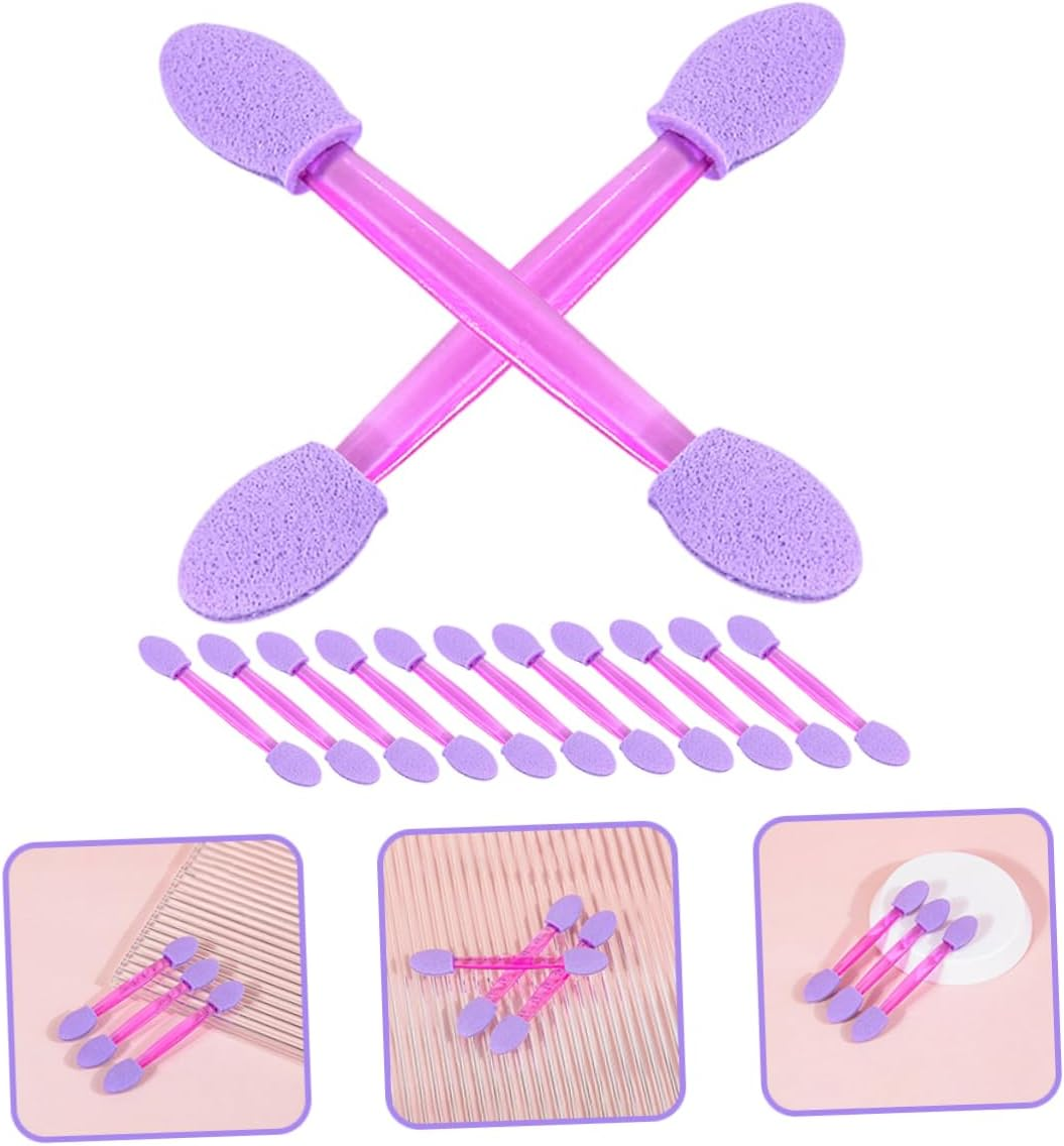 WOONEKY 50Pcs Manicure Sponge Brush Gradient Nail Art Tools Double-Ended Nail Powder Applicator image number 4