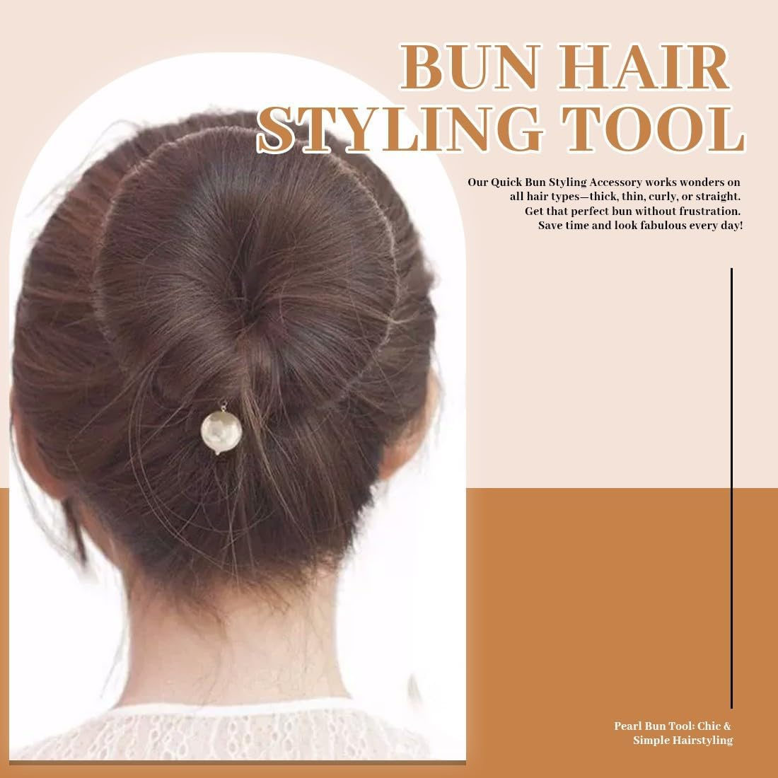 JYNXOR Hair Bandouchi, Pack of 3 Magic Hair Buns, Hair Accessories, with Pearl Buns, Hair Bun Maker, Hair Bun Maker, for Hair Bun and Bun image number 2