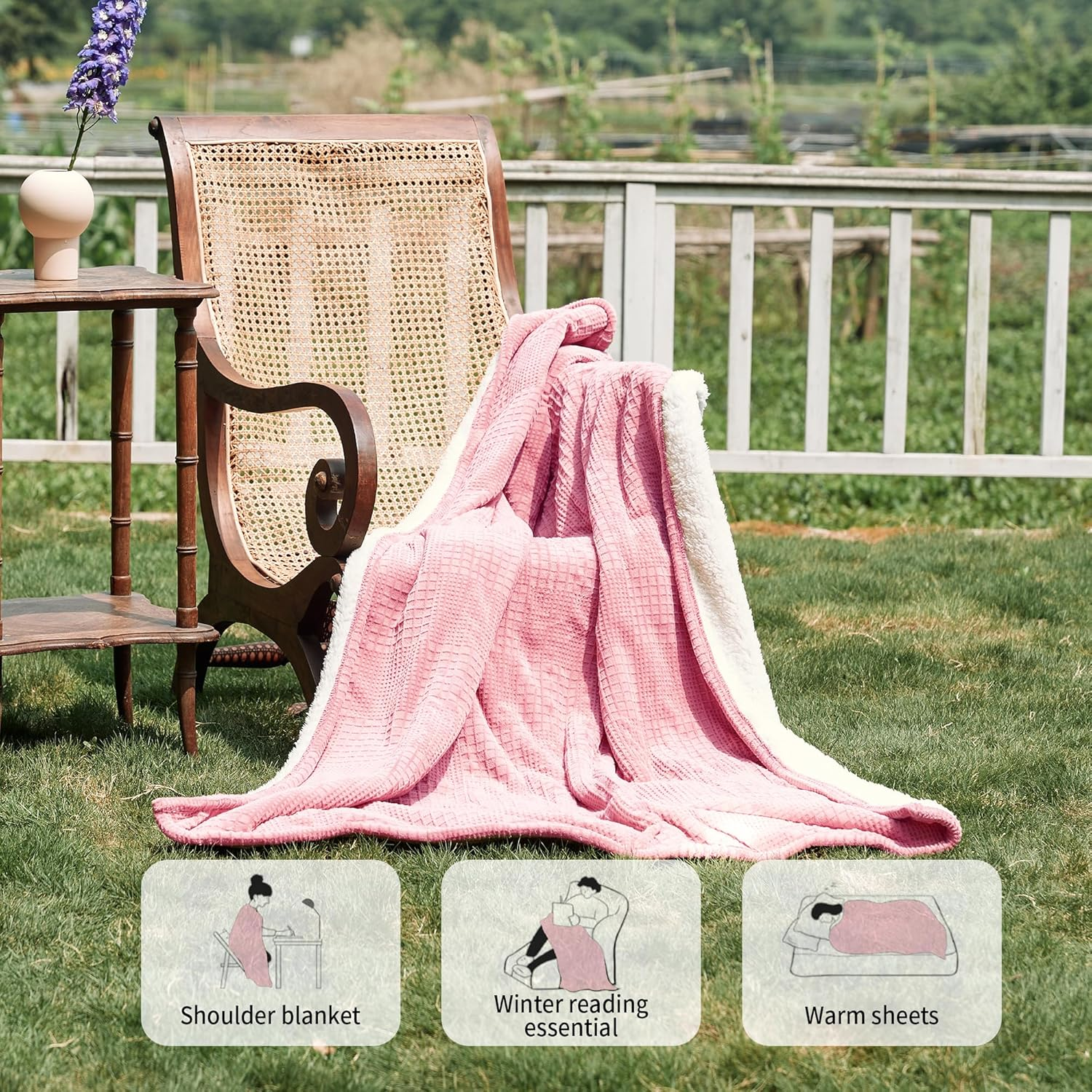 Heated Blanket Electric Blanket 150X200Cm- Electric Throw with 6 Heat Settings&2-10 Hours Auto off Heating Blanket,Saa Certified,Machine Washable (Rose) image number 6