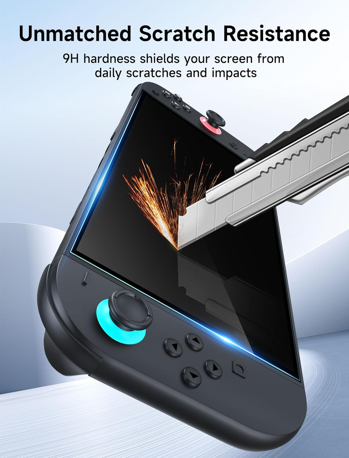 JSAUX Screen Protector for Nintendo Switch 2 (2025), [3-Pack] Ultra HD Glass Protector 9H Hardness Easy to Install with Guiding Frame Scratch Resistant Tempered Glass image number 5