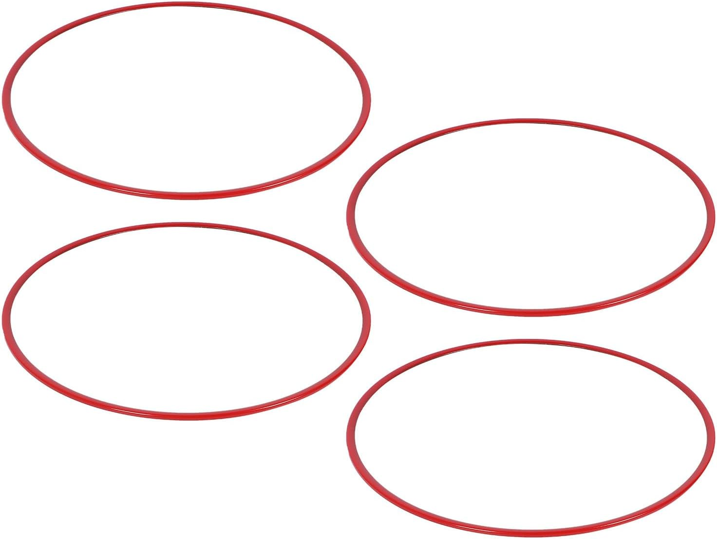 Jiawu 4Pcs Wheel Rim Protector, Wheel Rim Protectors Guard Strip for 18 Inch Hub, Car Wheel Hub Rim Protector Ring, Universal Tire Trim, Easy to Install (Red) image number 3