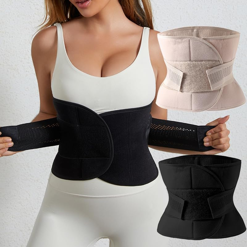 Postpartum Belly Band Support Recovery Wrap, Abdominal Binder Postpartum Essentials after Birth Brace, Body Shaper Waist Shapewear, Post Surgery Pregnancy Belt image number 2