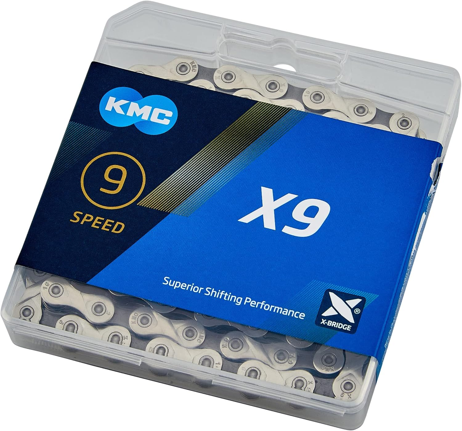 KMC Unisex - Adult X9SL Ti-N X9 SL 9 Speed Chain, 114 Links