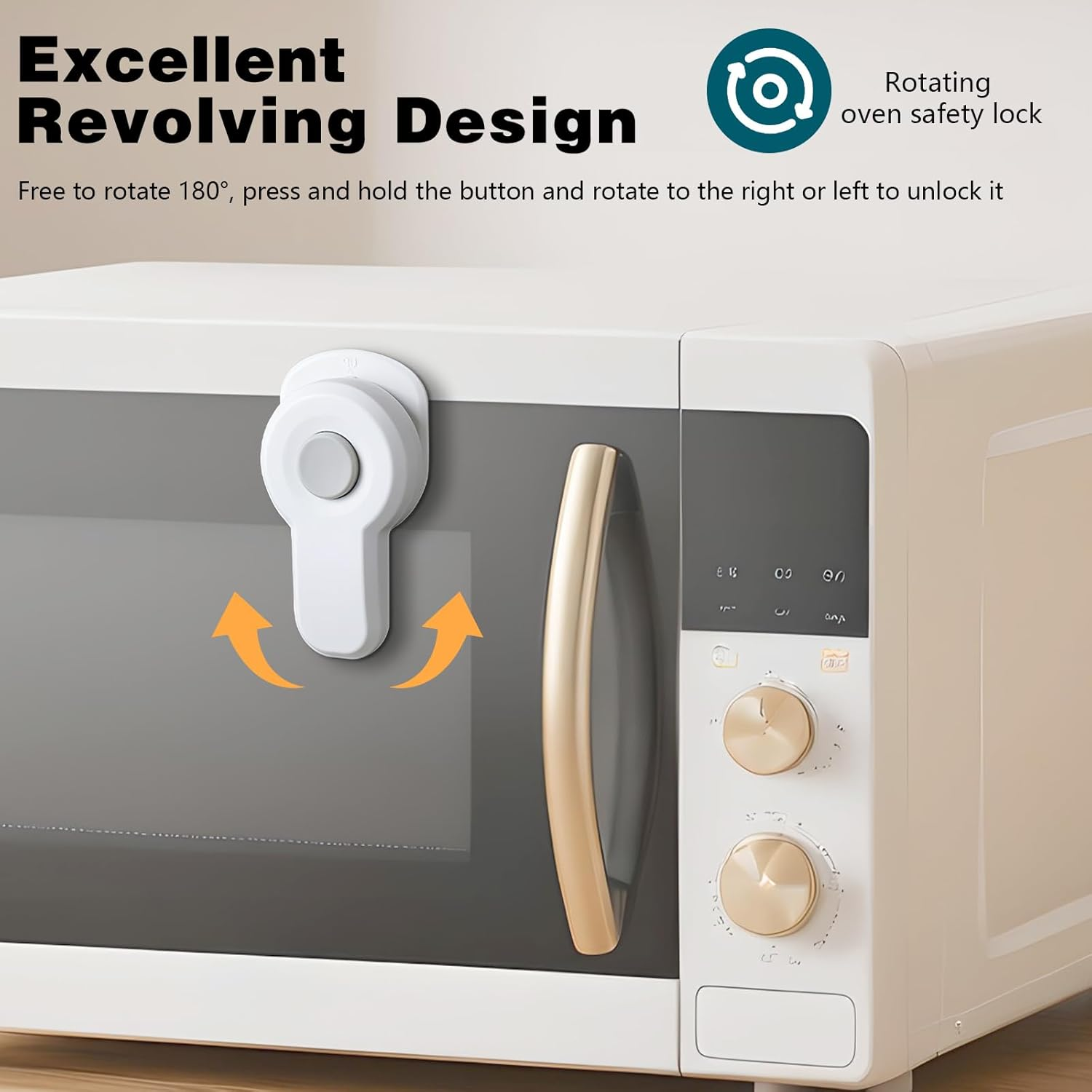 3PCS Oven Lock Child Safety, Oven Baby Proofing, Oven Child Safety Lock, Oven Safety Locks for Toddlers, Baby Safety Products, Kitchen Accessories, Kitchen Must Haves (White) image number 4