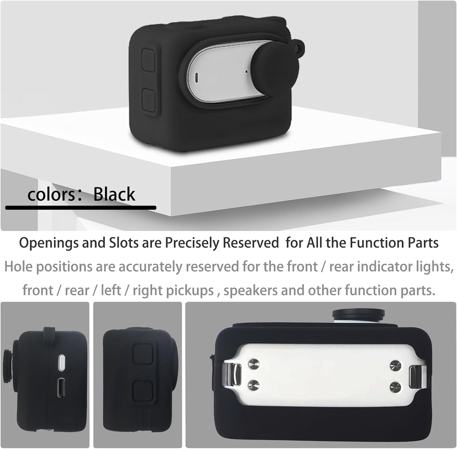 Frame Case Compatible with Insta360 GO 3 Action Camera - Inst 360 GO3 Accessories with Silicone Protective Cover, Screen Protectors image number 3