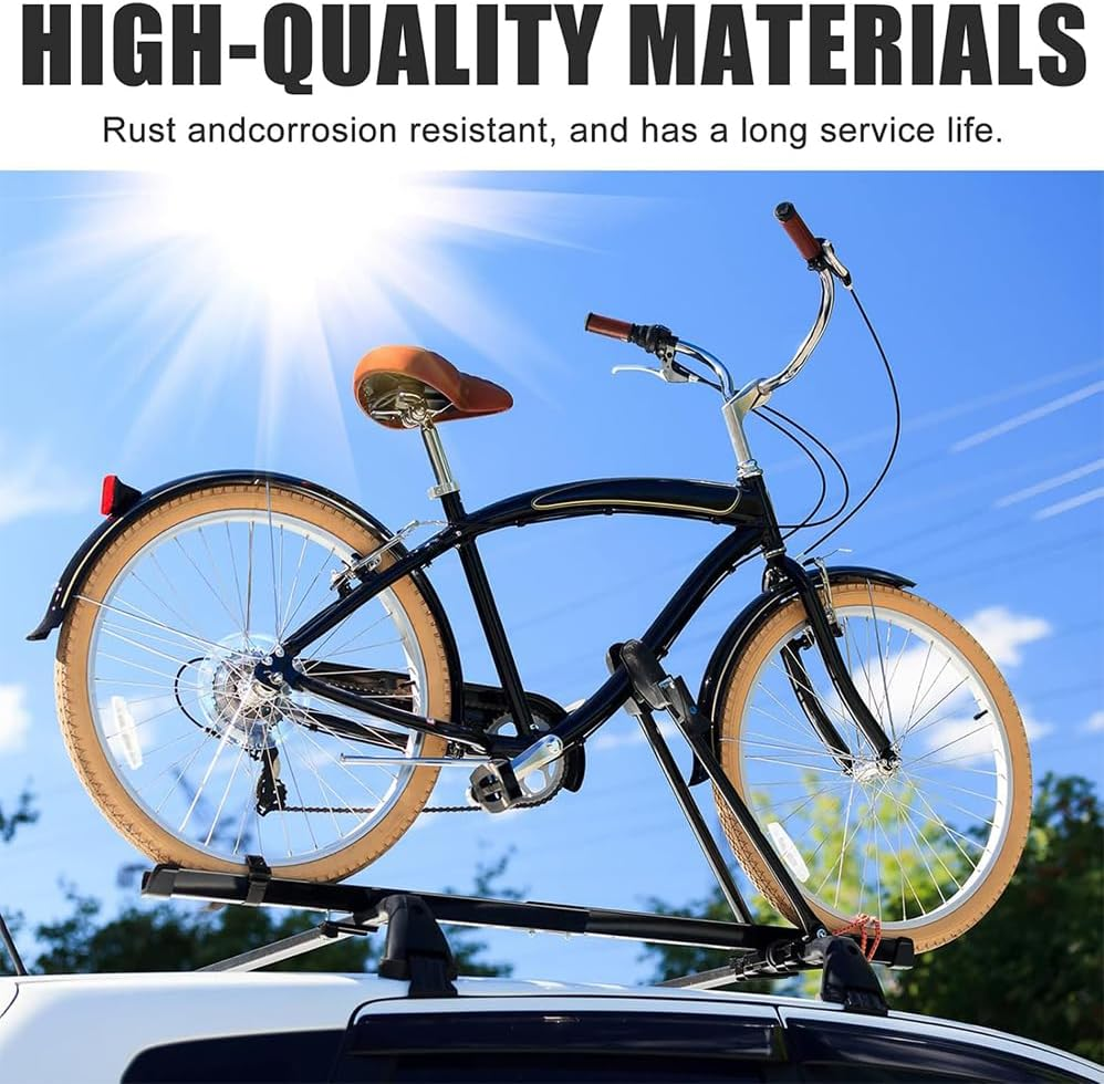 Bike Fork Mount, Bike Fork Mount Block Bicycle Front Fork Versatile Aluminum Alloy Fixed Clip Bikes Rack Stand for Cycling Trailer Traveling with Adapters, Screws, Straps, Black