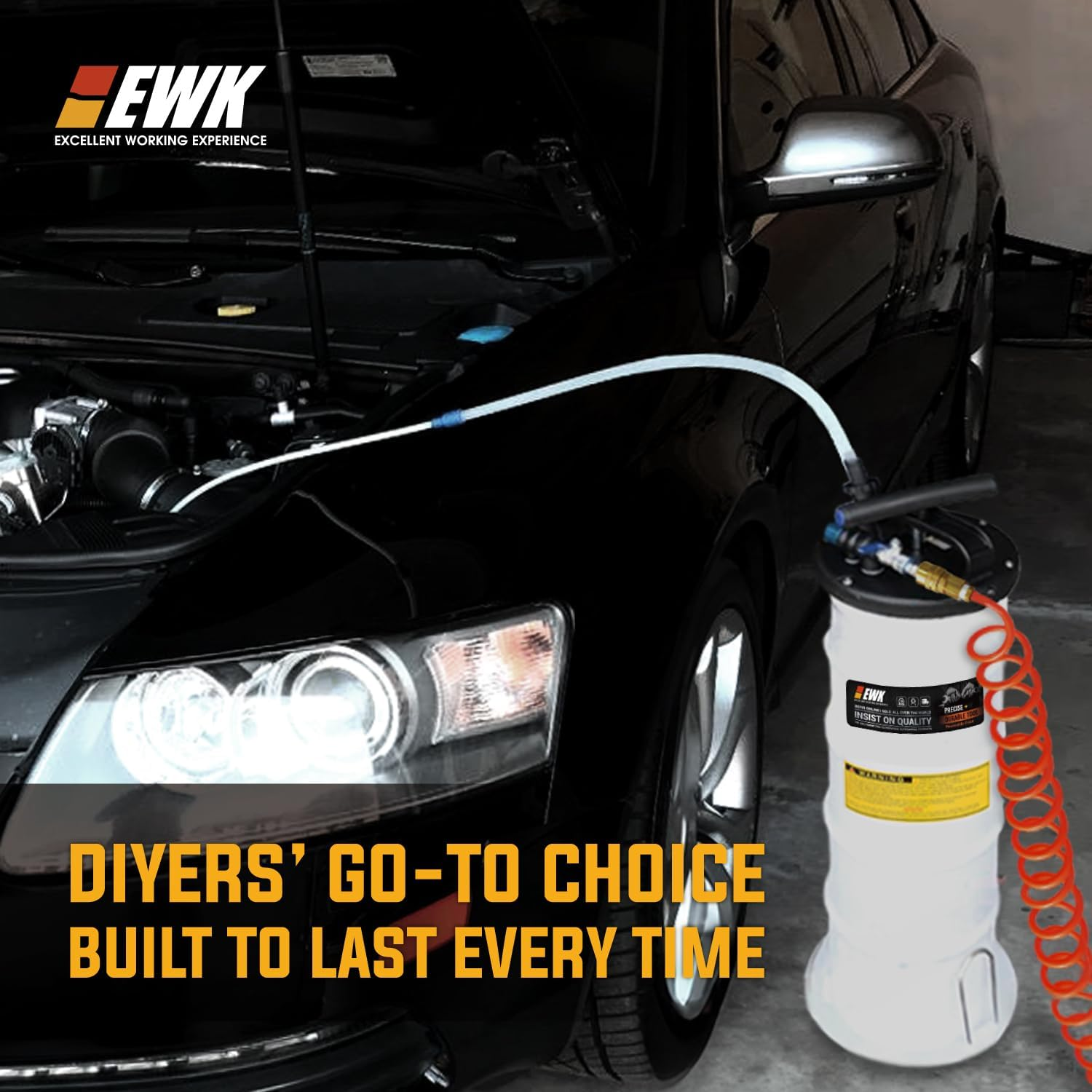 EWK Pneumatic/Manual 6.5 Liter Oil Changer Vacuum Fluid Extractor Pump Tank Remover image number 5