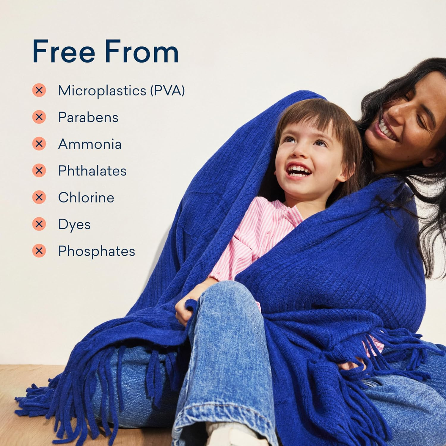 BLUELAND Laundry Detergent Tablets, 120 Count, Plastic-Free Eco-Friendly Pods, Sheets, Liquid Alternative - Fragrance Free and Clear, Natural, Gentle image number 4