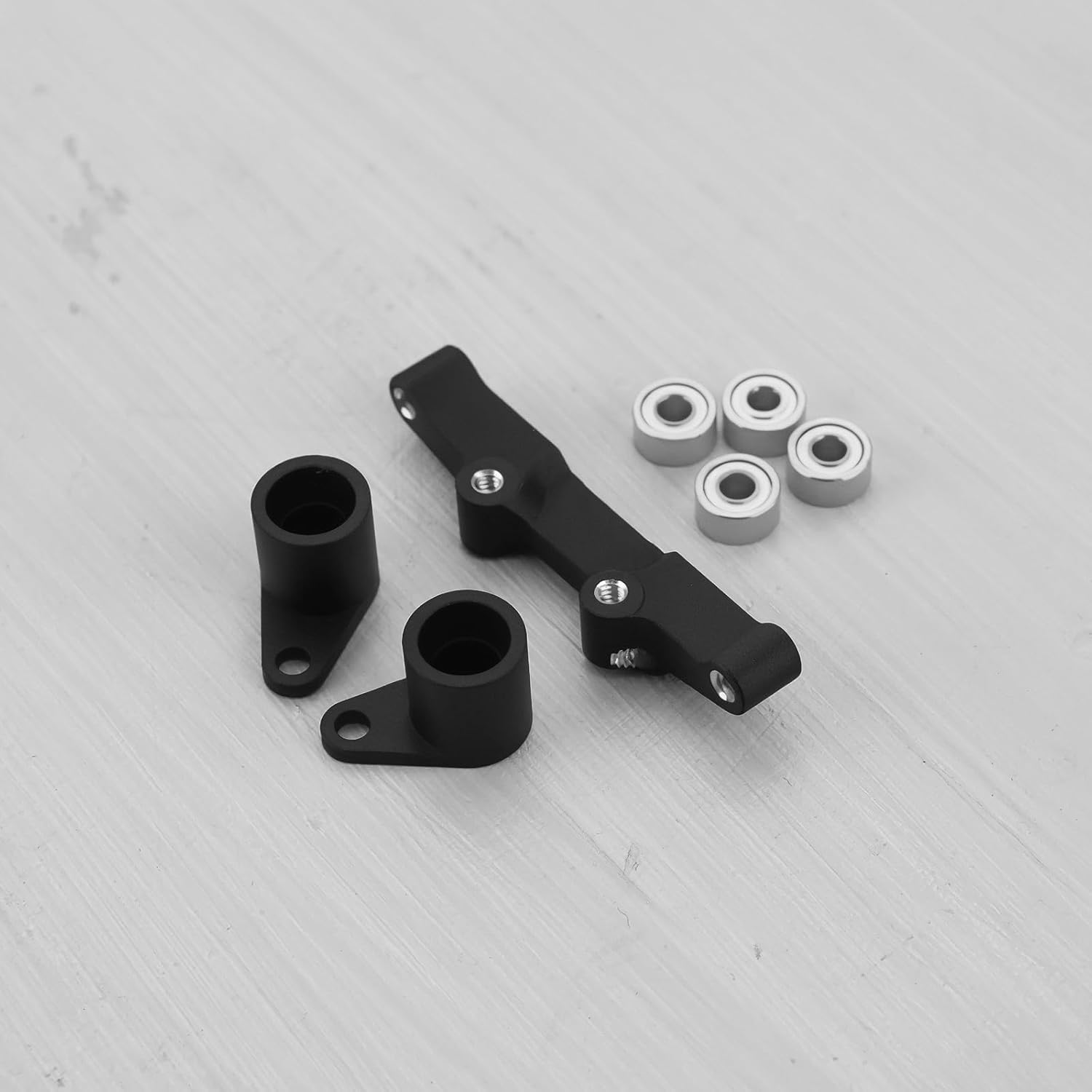 1 Set Aluminum Alloy Steering Rack Replacement Part LOS-1761 Compatible with LOSI 1/24 Micro-B 2WD Buggy RTR (LOS00007), Black image number 2