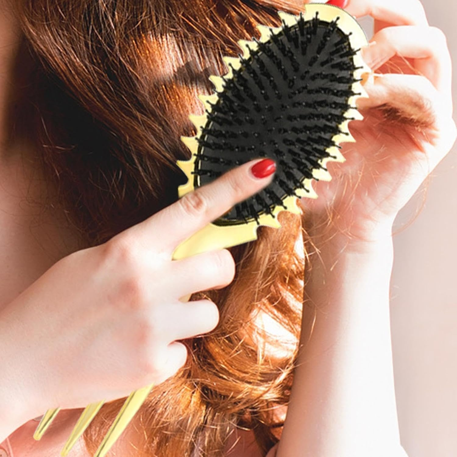 Curl Hair Brush | Special Shapes Hair Brush | Defining Brush Comfortable Handle Hair Combs for All Hair Types Birthday Christmas New Year image number 3