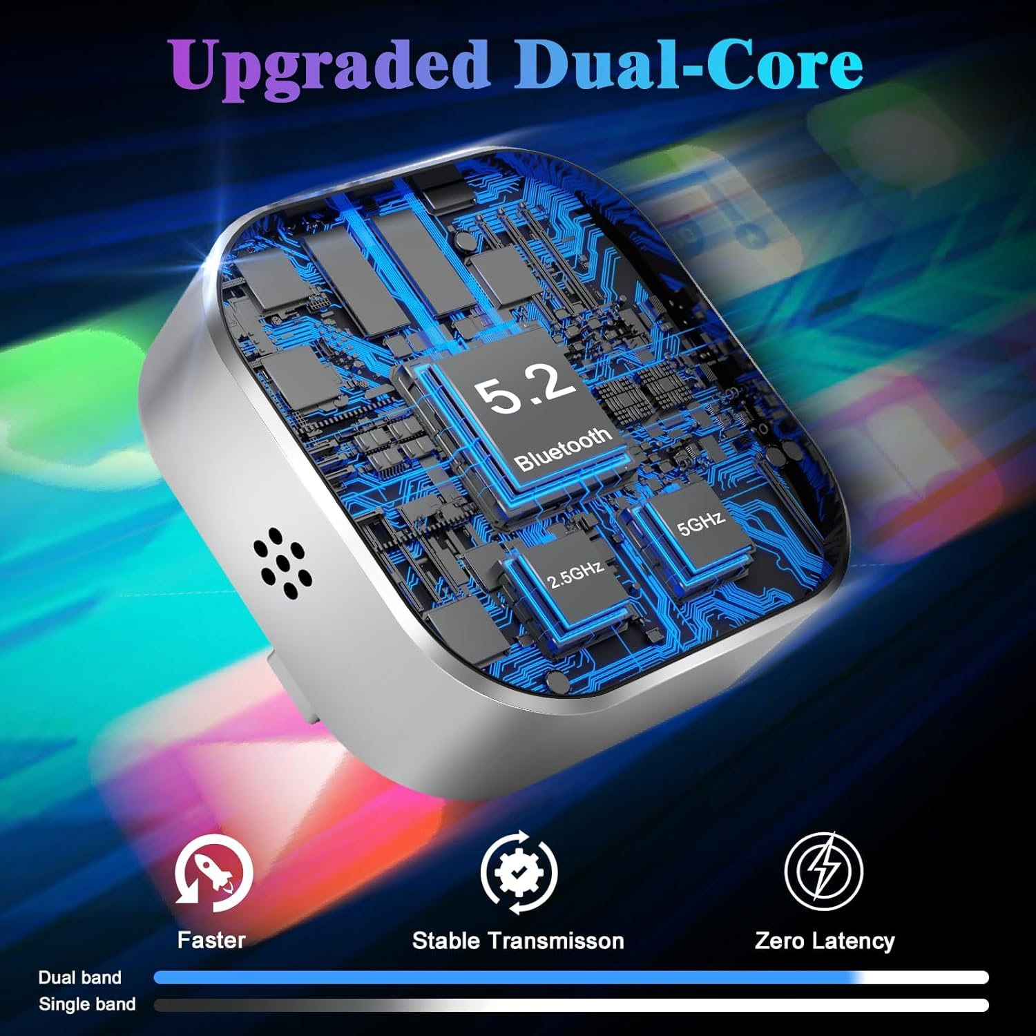 Wireless Carplay Adapter for Iphone, 2025 Upgrade Convert Wired to Wireless Car Play Dongle, Mini Size USB Design for Apple Carplay Adapter, Usb-A/Type-C, No Delay, Plug and Play & Stable Control image number 5