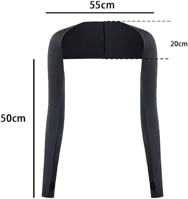 UV Sun Protection Arm Cooling Shawl Sleeves with Finger Hole for Women Outdoor - 95% Polyester, 5% Spandex - Ideal for Outdoor Activities - Skin Color image number 5