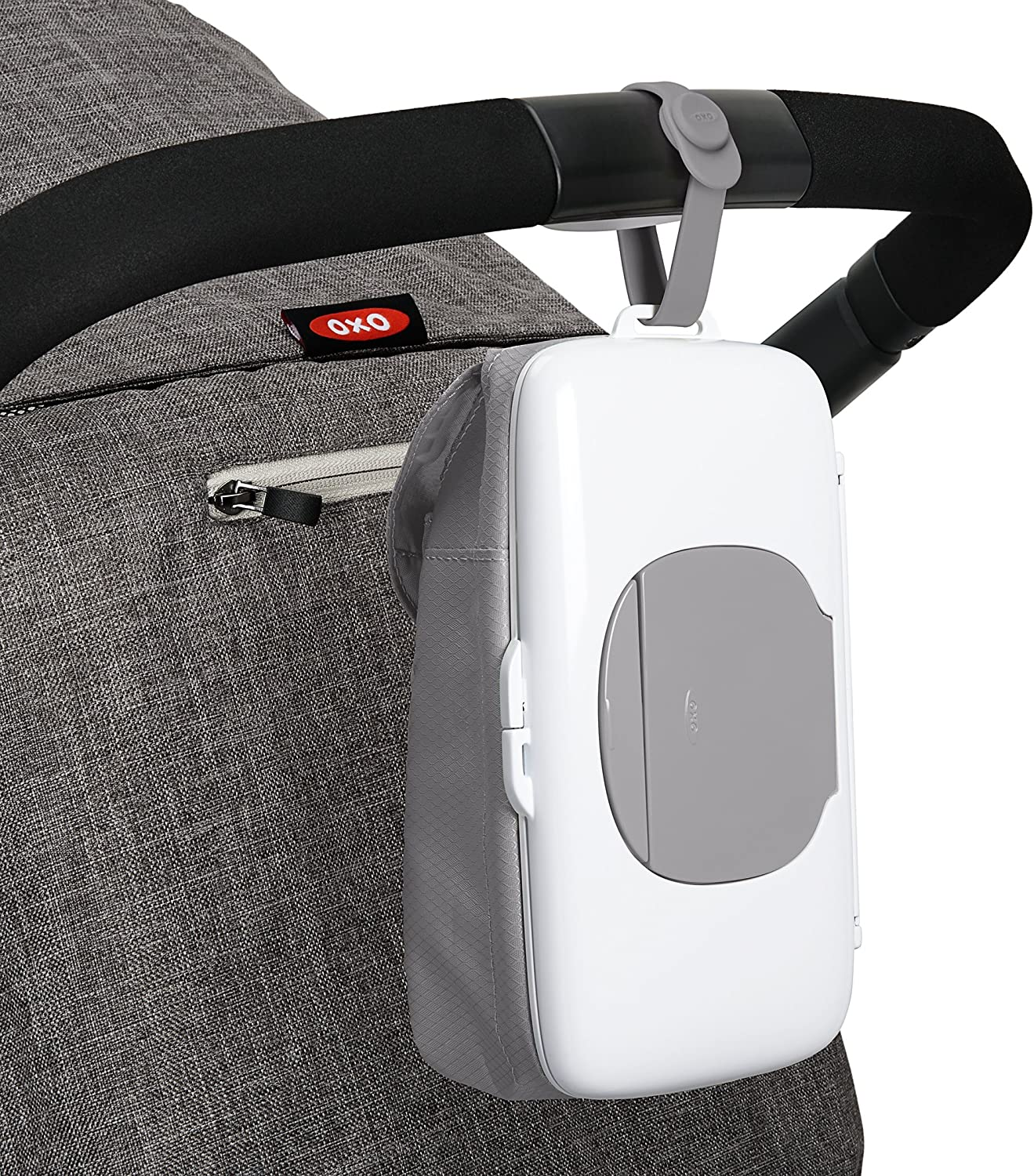 OXO Tot On-The-Go Wipes Dispenser with Diaper Pouch, Gray image number 5