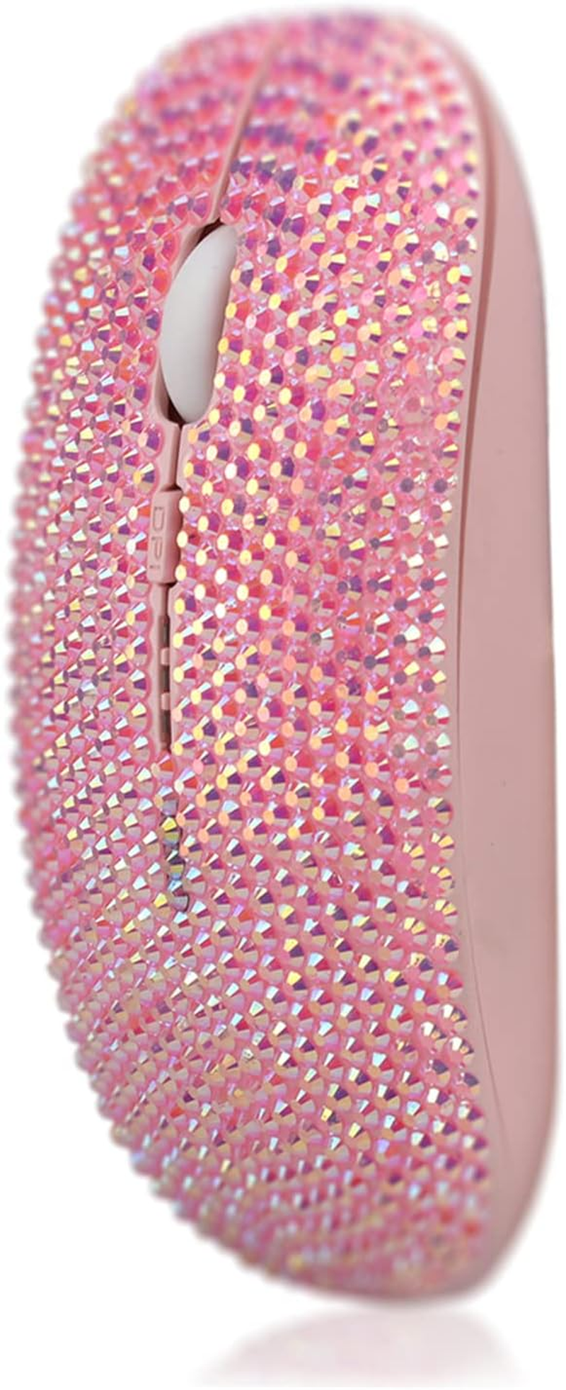 Pink Colorful Bling Luxury Crystal Rhinestone 2.4G Wireless Mouse for Laptop Computer, Cute Mouse for Girls - Pink Colorful image number 5
