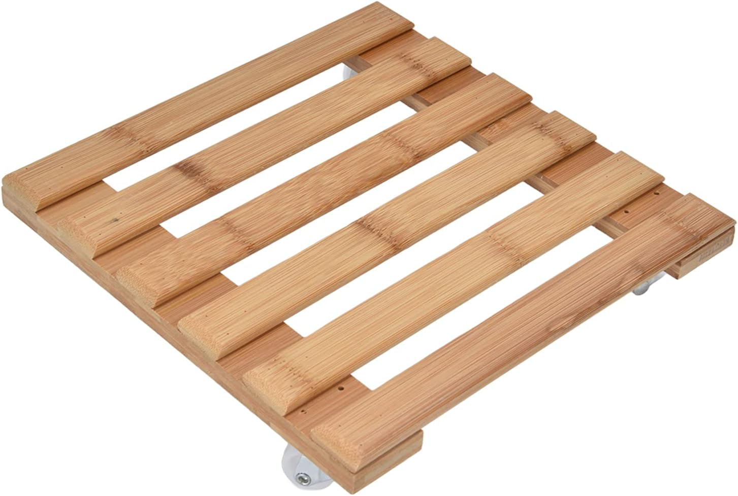 Square Plant Roller Stand 360&deg; Removable Caster Wheel Garden Tool Rack for Flower Pot 25X25Cm S