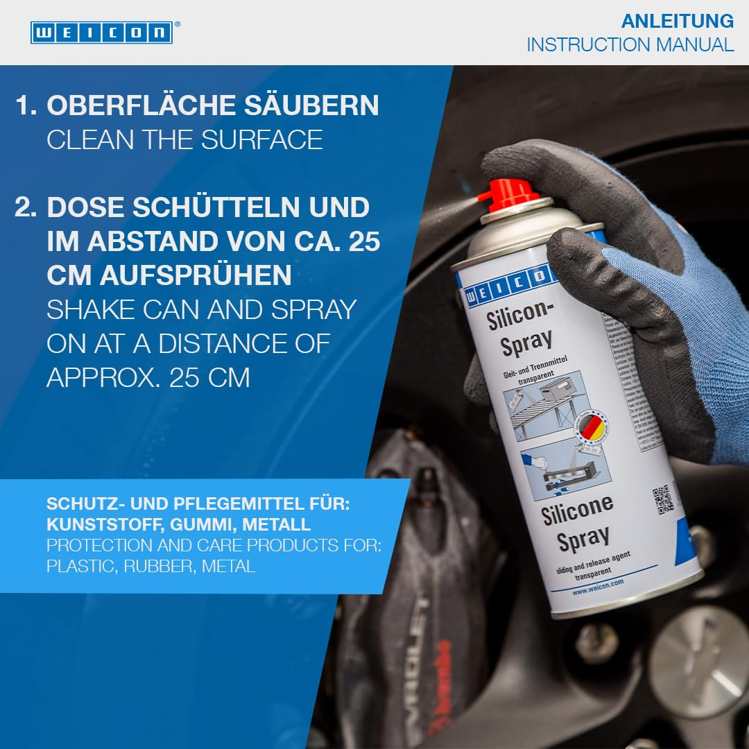 WEICON Silicone-Spray | 400 Ml | Lubricant, Separating, Protective and Care Product image number 2