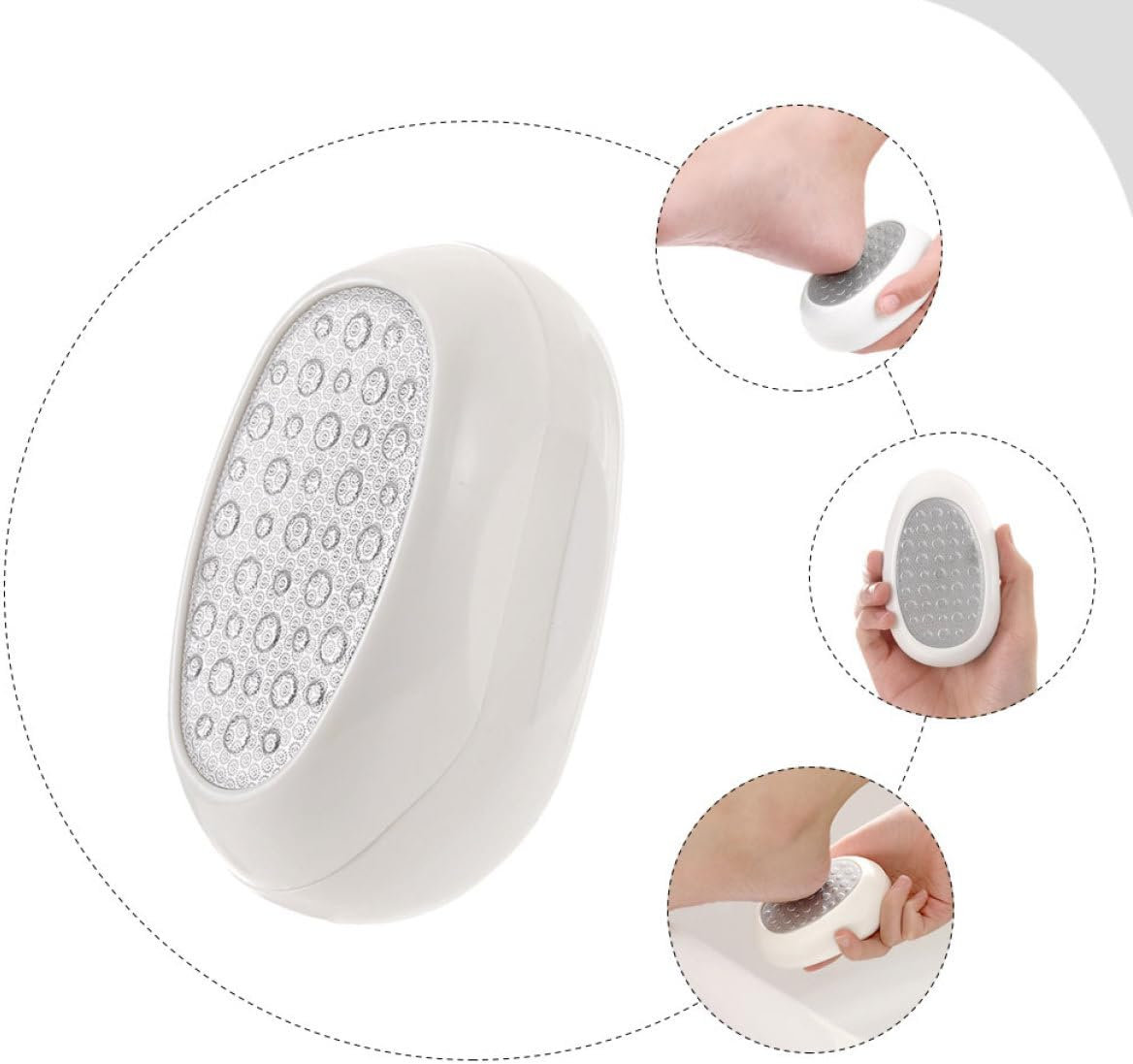 BAZEITFLOW Safe Sole Callus Remover Foot Skin File 3-In-1 Handheld Dead Skin Trimmer Foot Care Tool for Exfoliating and Removing Calluses