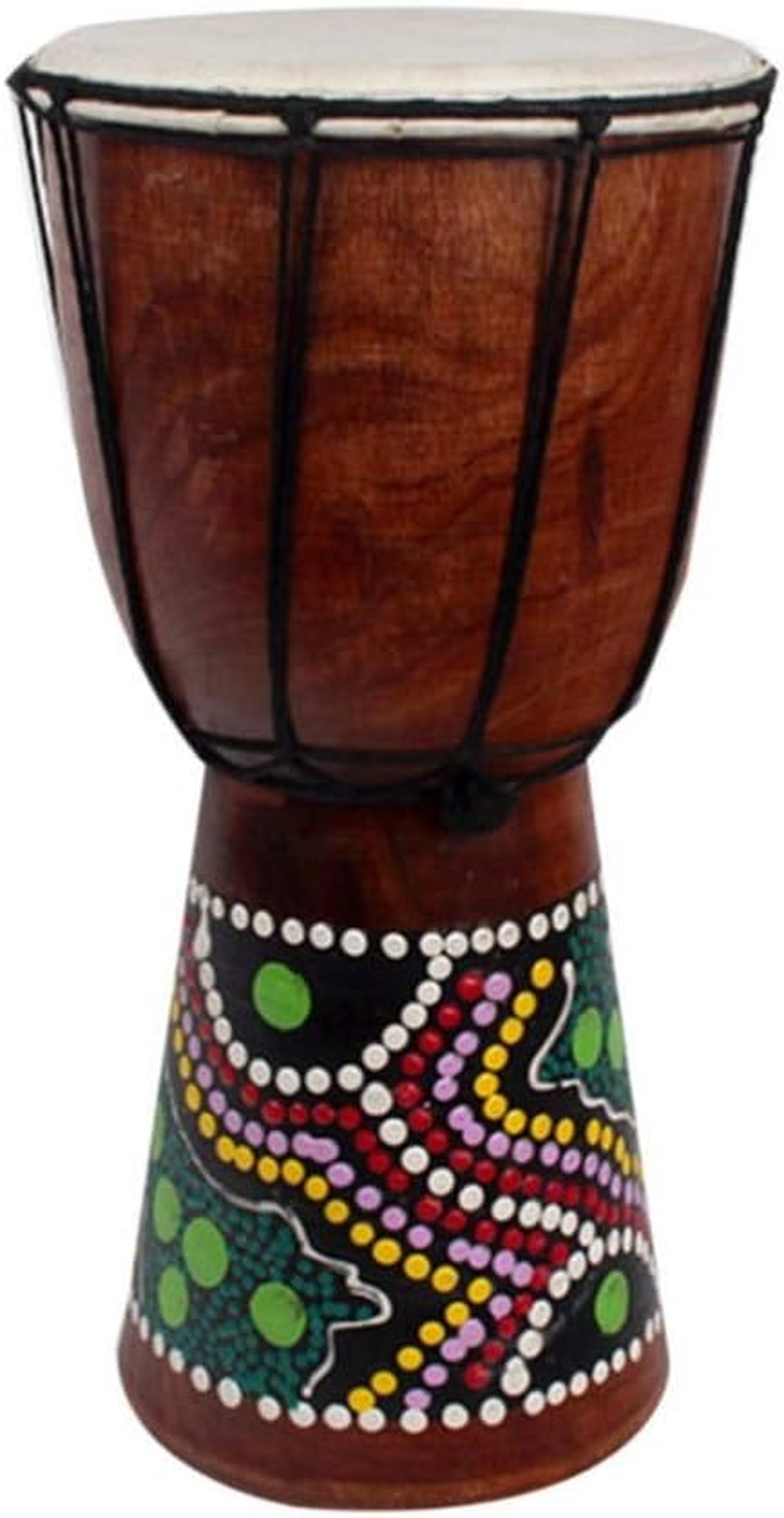 ACAGALA 6In African Djembe Drum Hand-Carved Solid-Wood Goat-Skin Traditional African Musical Instrument image number 4