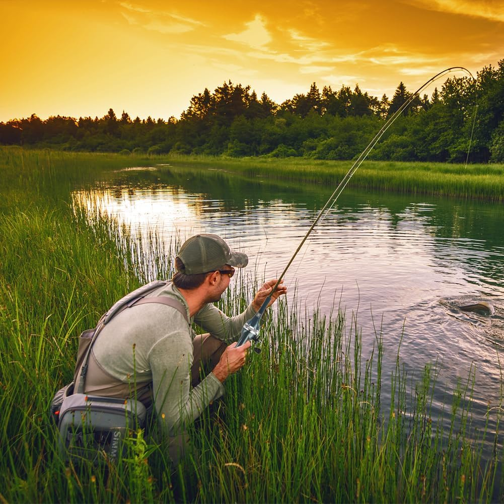 Fishing Rod, Lightweight ABS Stainless Steel Folding Integrated Fishing Pole and Enclosed Reel Portable Tackle Accessory for Kids Adults Travel Saltwater Freshwater Fishing image number 3