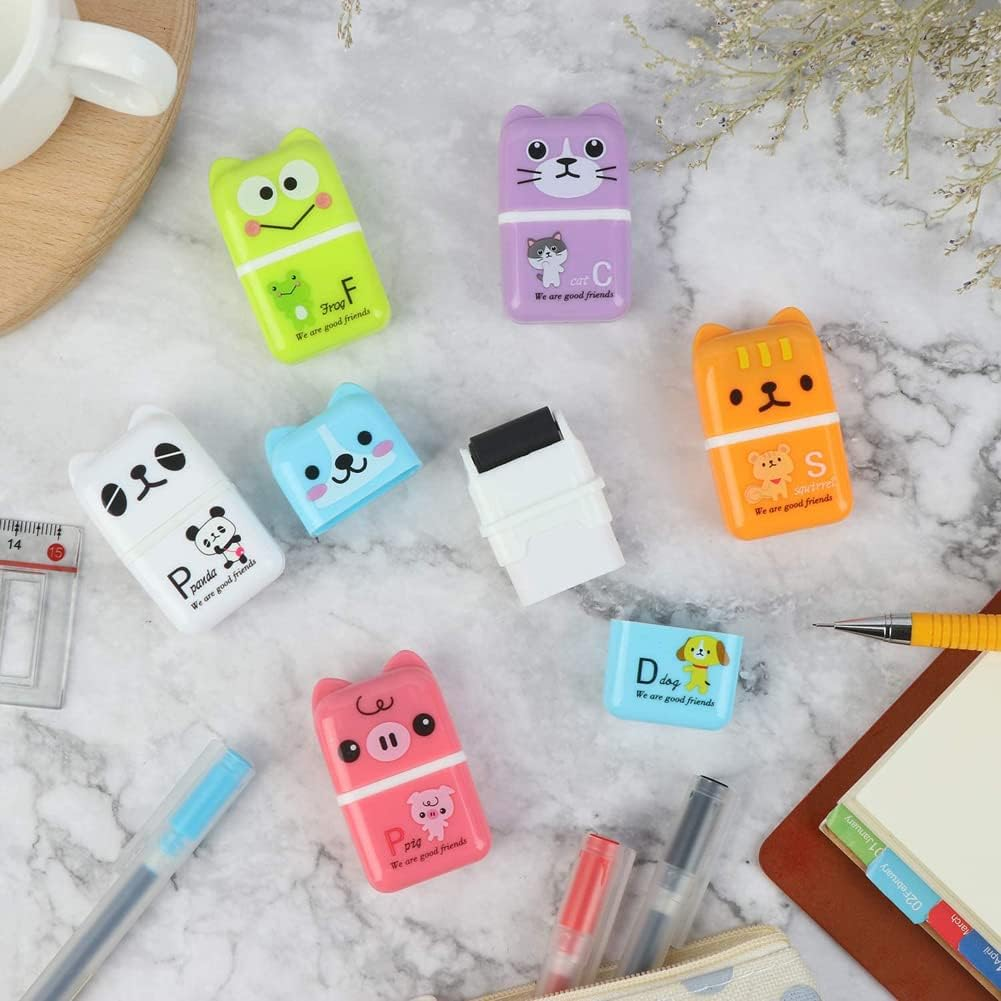 Cute Pencil Erasers for Kids, 24 Count & 6 Colors, White, Purple, Blue, Green, Pink, Orange, Fun Party Favor & School Supplies, Kawaii Drawing Eraser for Boys and Girls (SZE24B) image number 5