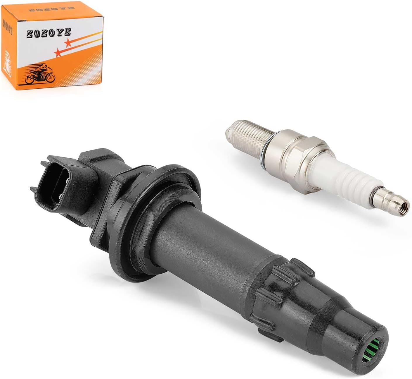 Ignition Stick Coil & Spark Plug for Kawasaki KX250F 2006 2007 2008 2009 2010 image number 1