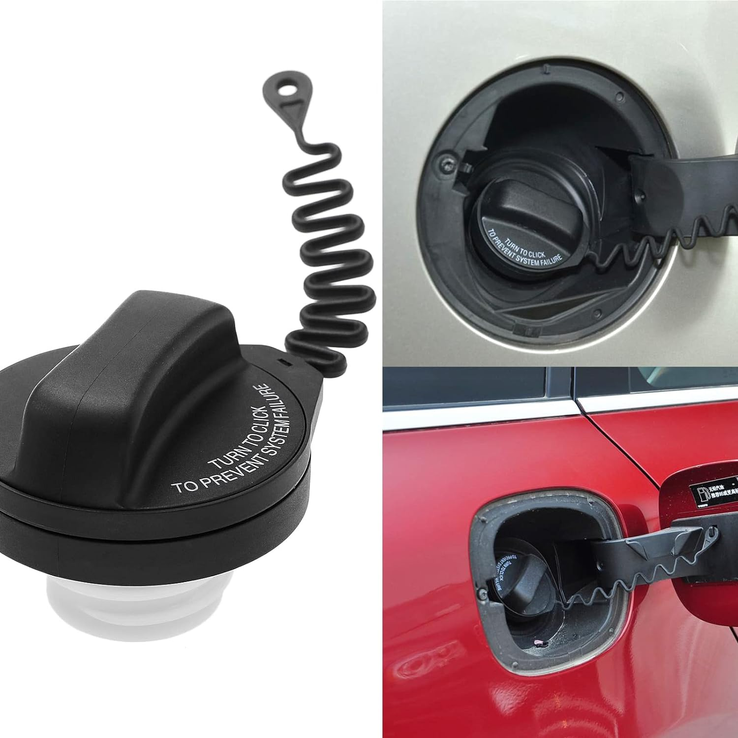 Ecsing Fuel Filler Cap Replacement 31392044 30636587 30769237 31321925 8613986 Compatible with Volvo Vehicles S60/S80/V60/V70/XC60/XC70/XC90 Fuel Tank Gas Cap image number 4