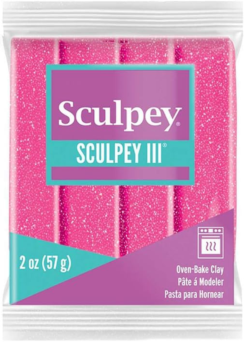 Sculpey Polymer Clay 2OZ Viol GLTTR, Violet Glitter