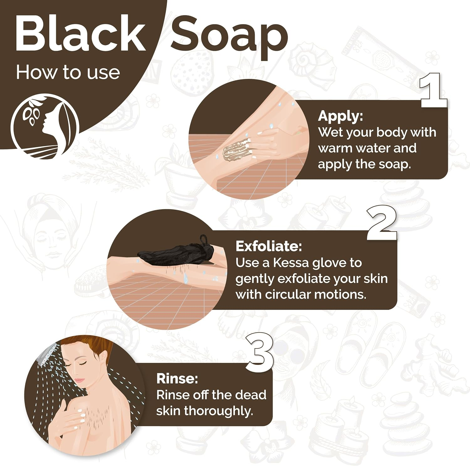 Fatima'S Garden Olive Oil Black Soap - Natural Cleanser, 150G image number 5