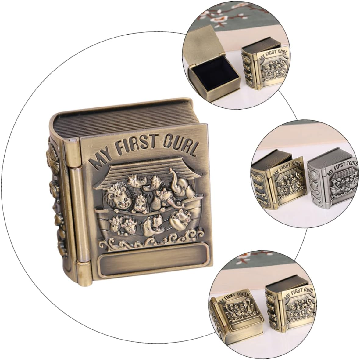 1 Pair Keepsake Organizer Box for Teeth Hair Storage Chic Memory Holder for Boys Elegant Keepsake Organizer Stylish Jewelry Box for Memories image number 6