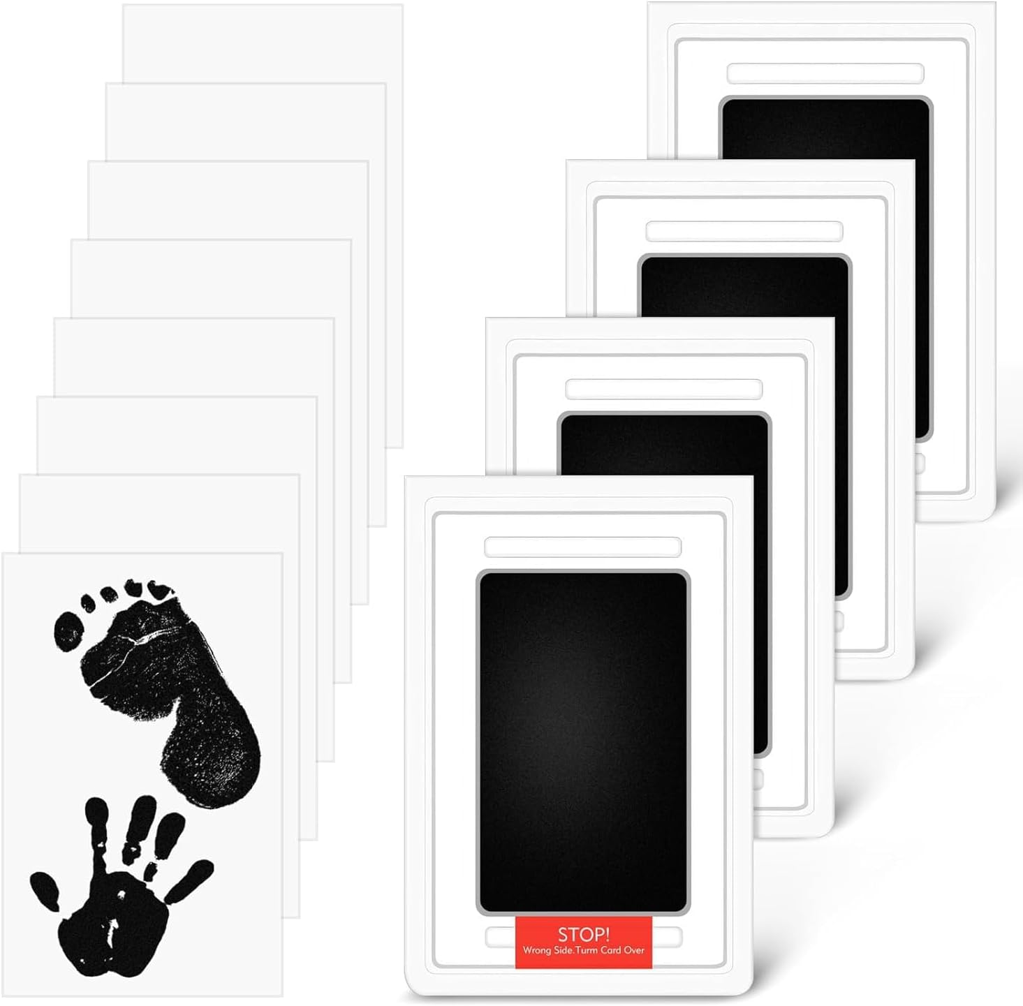 Inkless Baby Hand and Footprint Kit, Pet Paw Print Kit for Dogs Cats 4 Pack Newborn Inkless Print Pads Dog Nose Print Kit No Mess Newborn Baby Footprint Kit Baby Inkless Footprint Kit image number 3