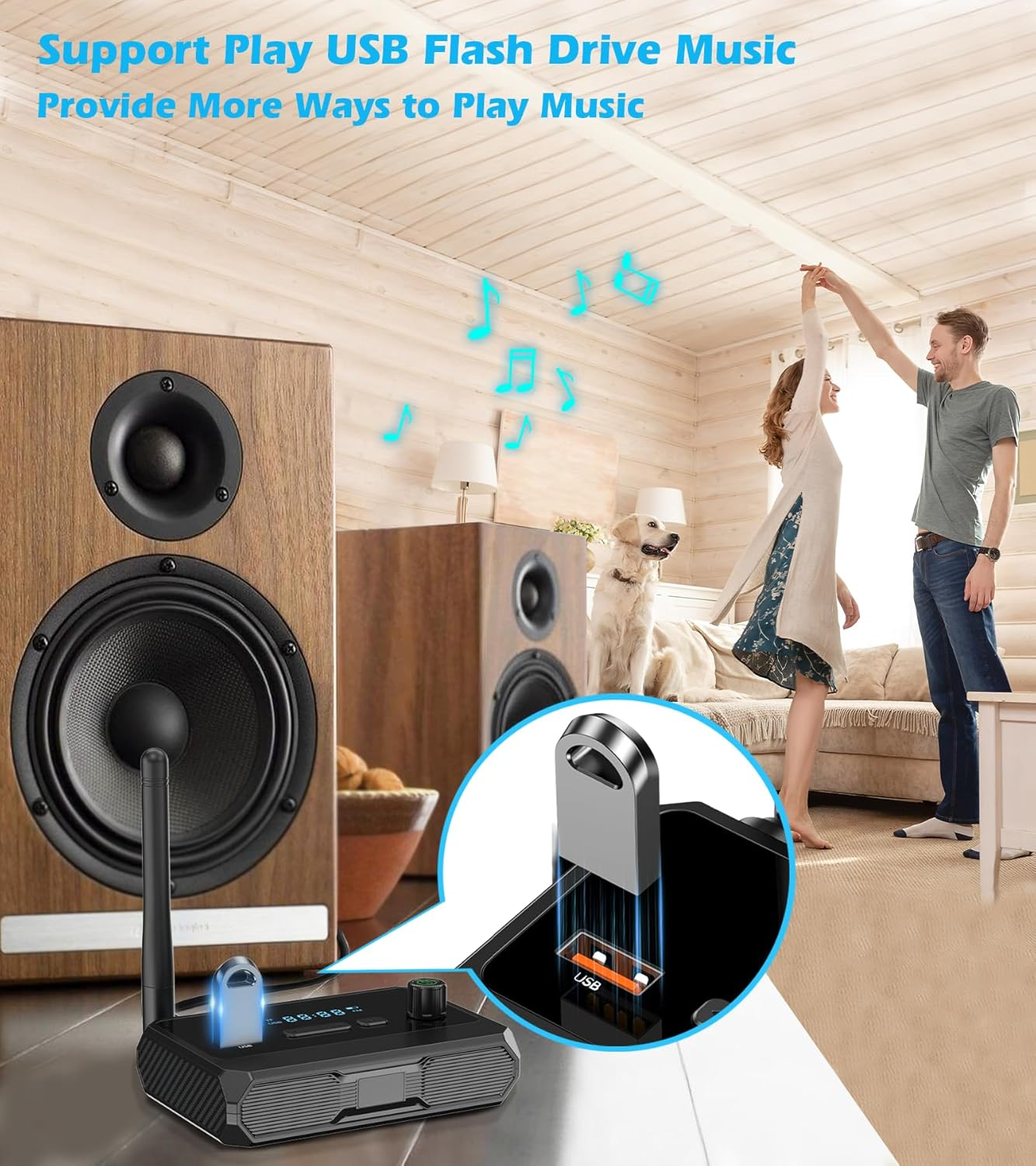 KAIY Bluetooth 5.3 Receiver for Home Stereo, Low Latency & HD Music Audio Bluetooth to RCA Adapter for Stereo/Speakers/Wired Speakers/Home Music Streaming Stereo System, Support Optical AUX 3.5Mm image number 4