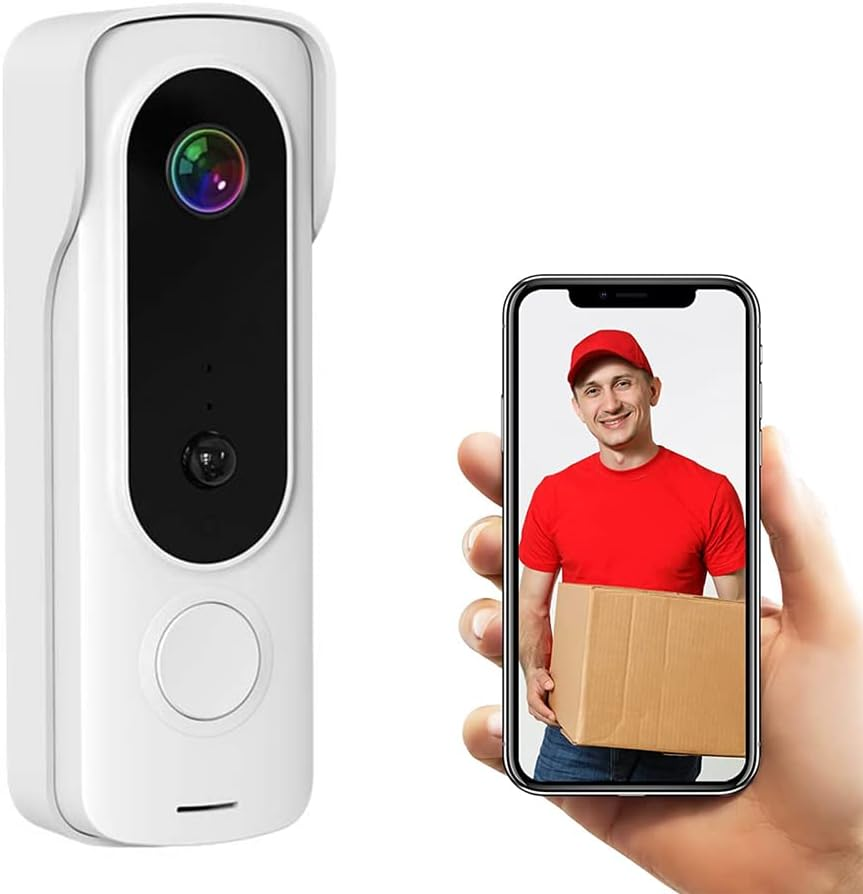 Wireless Video Doorbell Camera, BESIMLI 1080P HD Wifi Door Bell Ringer with Camera, 2-Way Audio, Motion Detection, IP65 Waterproof, Rechargeable Battery, Ios & Android