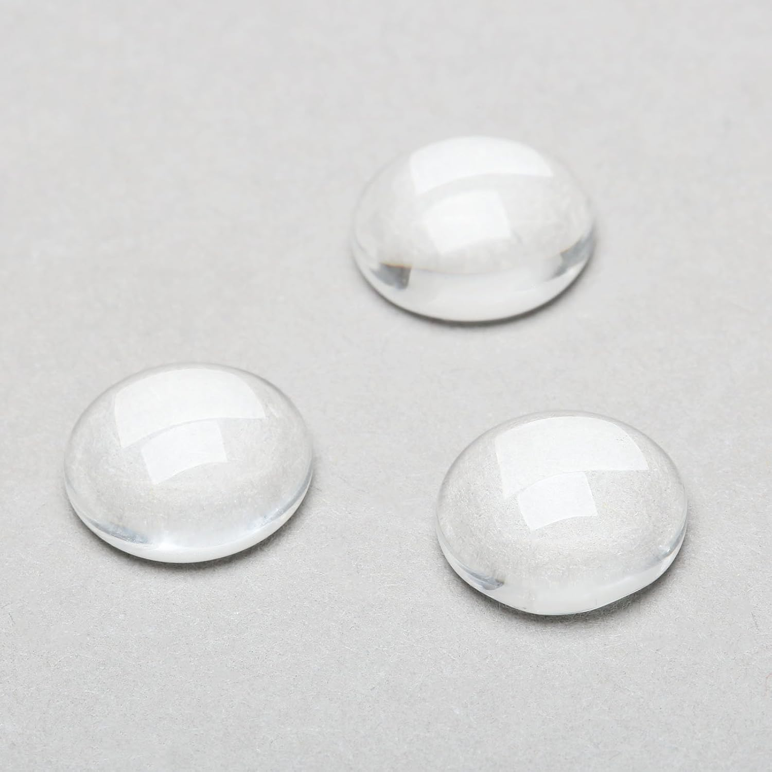 Dophee Glass Cabochons Dome Tiles, 100PCS 12Mm, Thickness 3.8Mm, Clear round Flat Back Dome Cabochons Set for DIY Craft Photo Charms, Cameo Pendants, Rings, Necklace and Jewelry Making image number 1