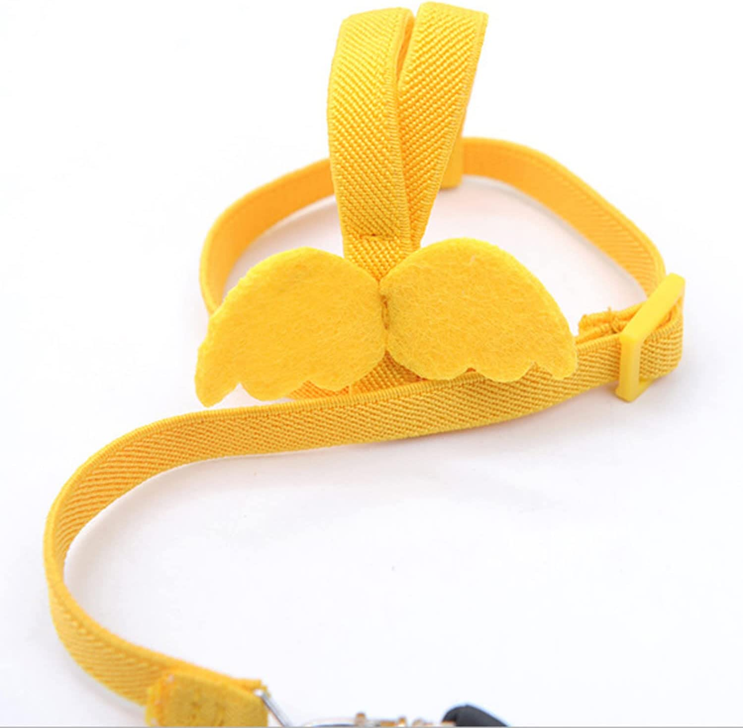 Adjustable Pet Parrot Bird Harness Lead Leash Flying Training Rope Cockatiel (Yellow) - Blue image number 5