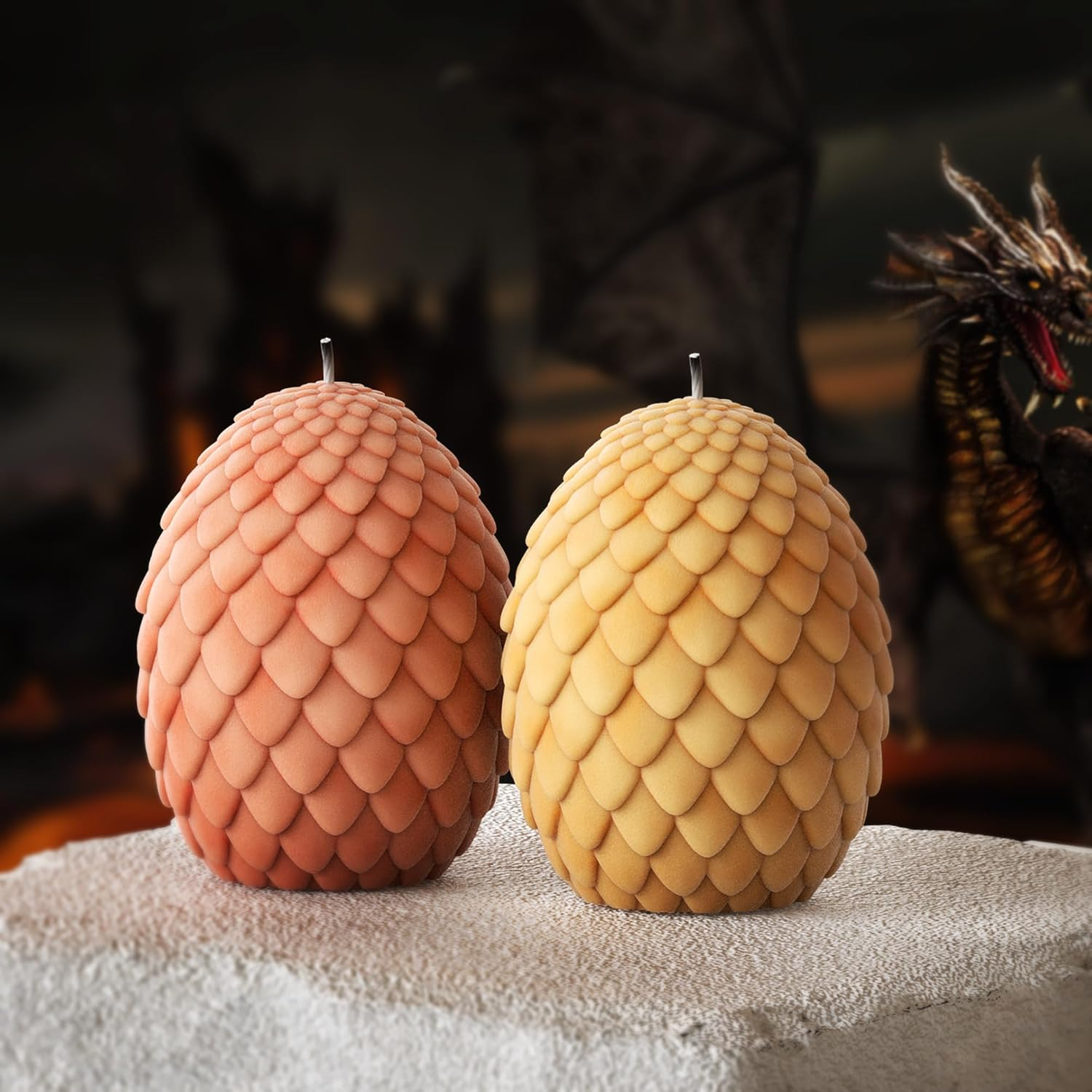 Dragon Egg & Animal Dinosaur Resin & Clay Mold - Jewelry Casting & Craft Supplies 3D Silicone Mold for Resin Casting & Candle Making image number 1