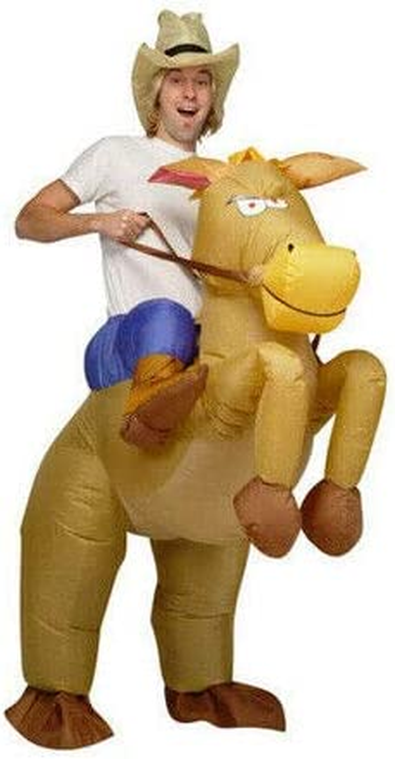 Inflatable Horse Cowboy Suit Halloween Fun & Fancy Dress Costume image number 1