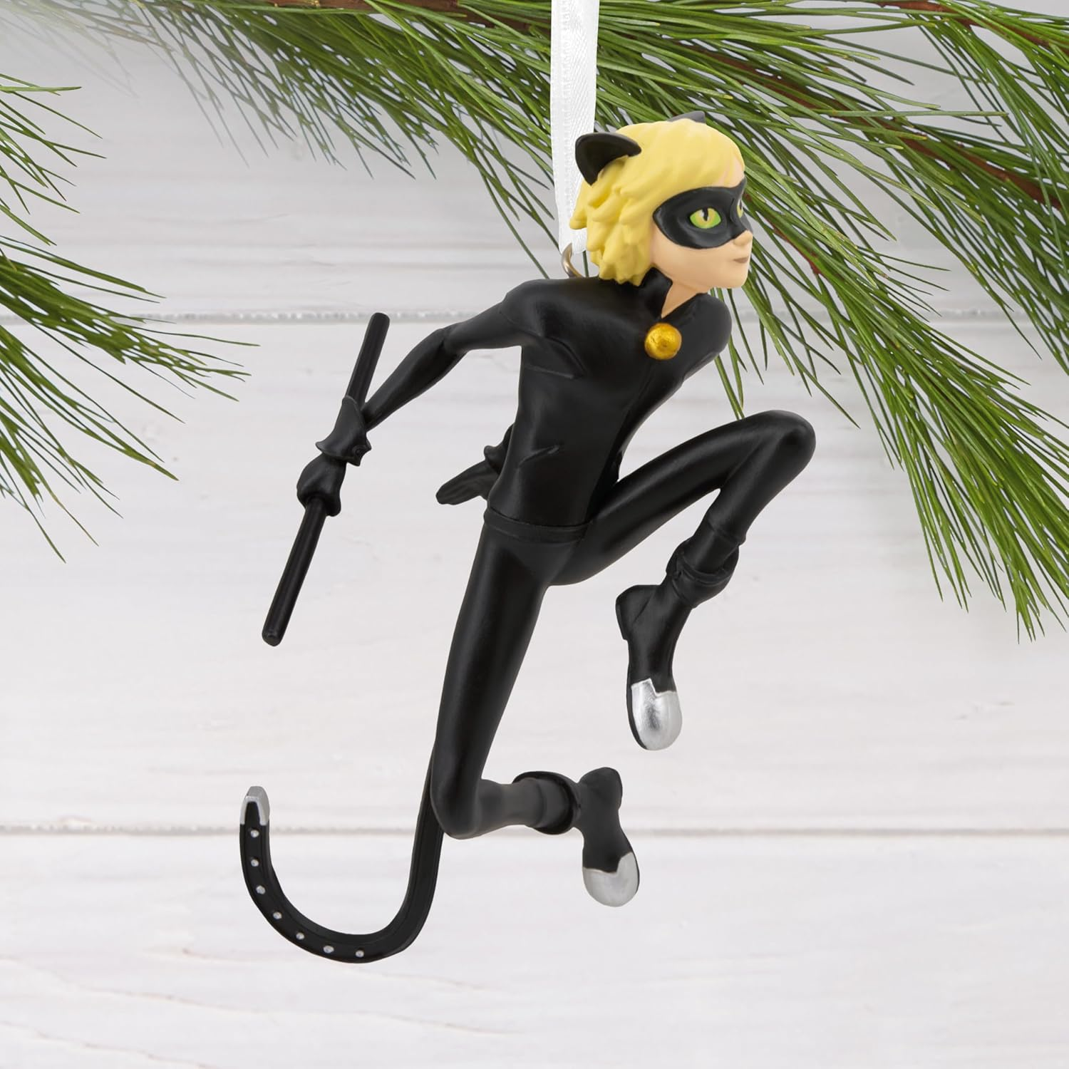 Hallmark Miraculous Cat Noir Christmas Ornament image number 5