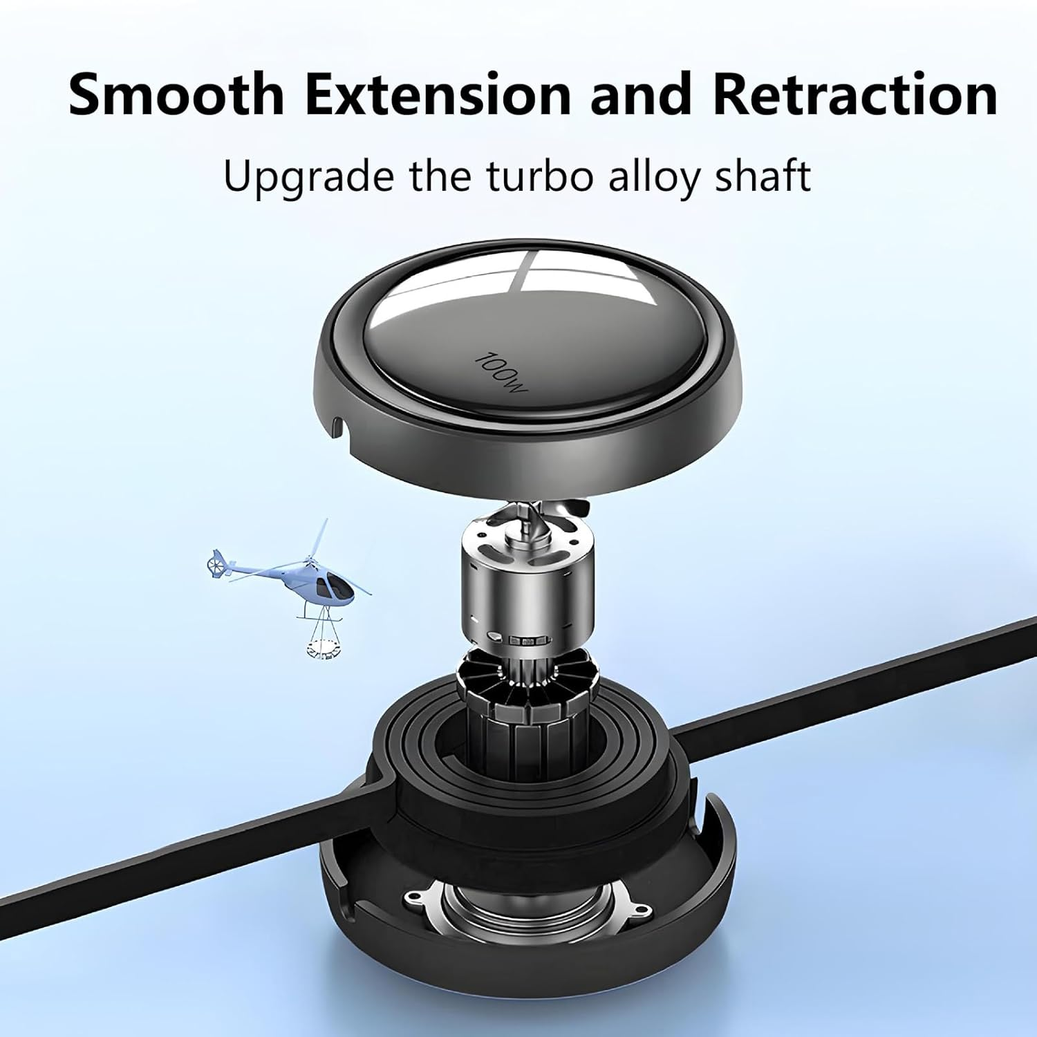 AMITOME 100W Retractable Multi 5 in 1 Fast Charging Cable,Usb A/USB C Cord with IP Port/Usb C/Micro USB Mfi Certified Charging Cord Compatible with Iphone 17 16 15 14 13 plus Pro Max Macbook-White - Black image number 7